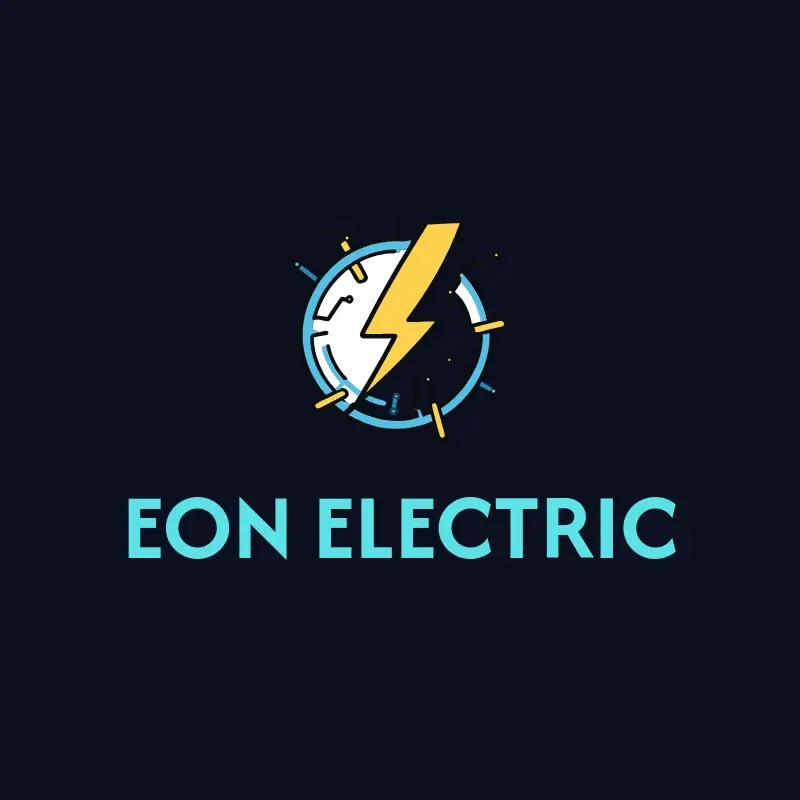 The electrical name Eon Electric as a branded logo with a color icon