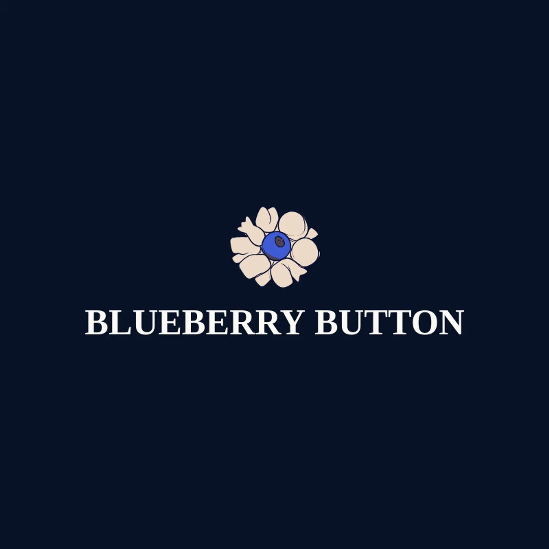 Blueberry Button logo for sweets