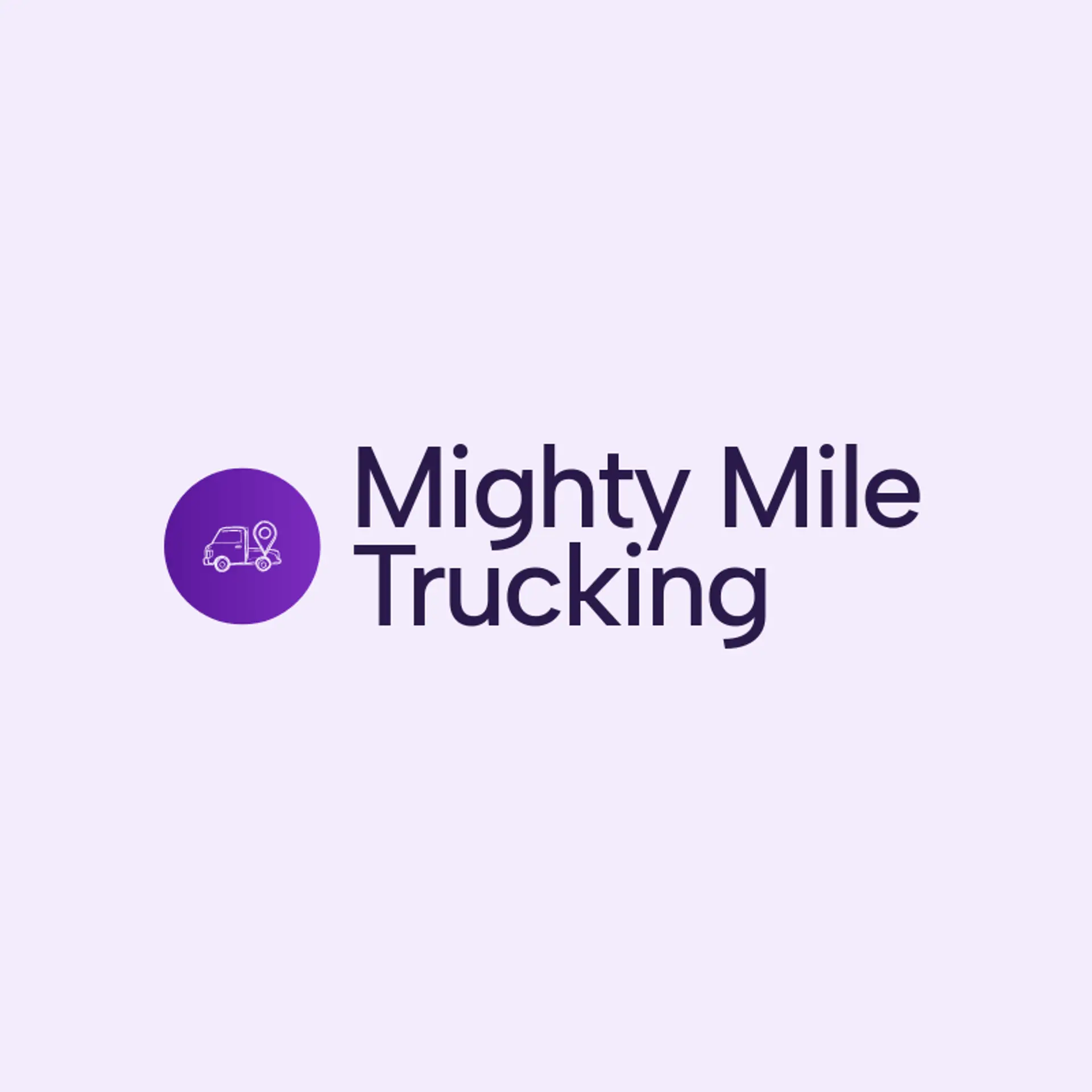 Mighty Mile Trucking logo for truck