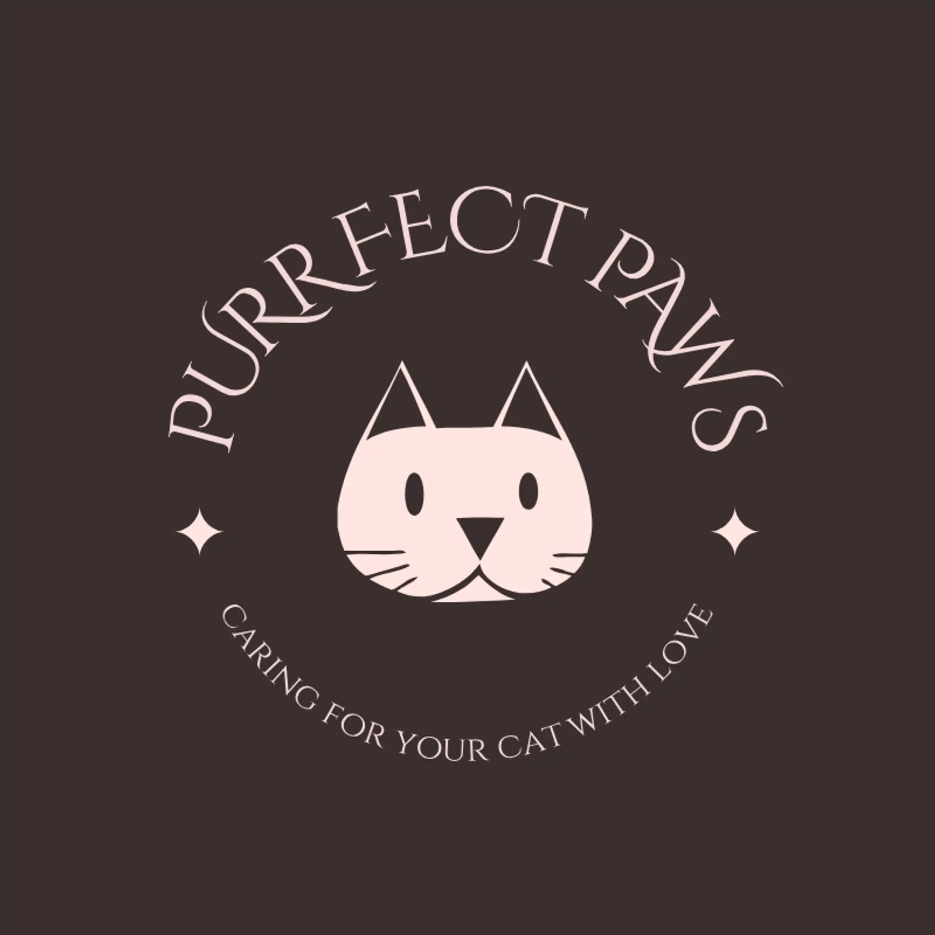 Purrfect Paws logo for cat pet care