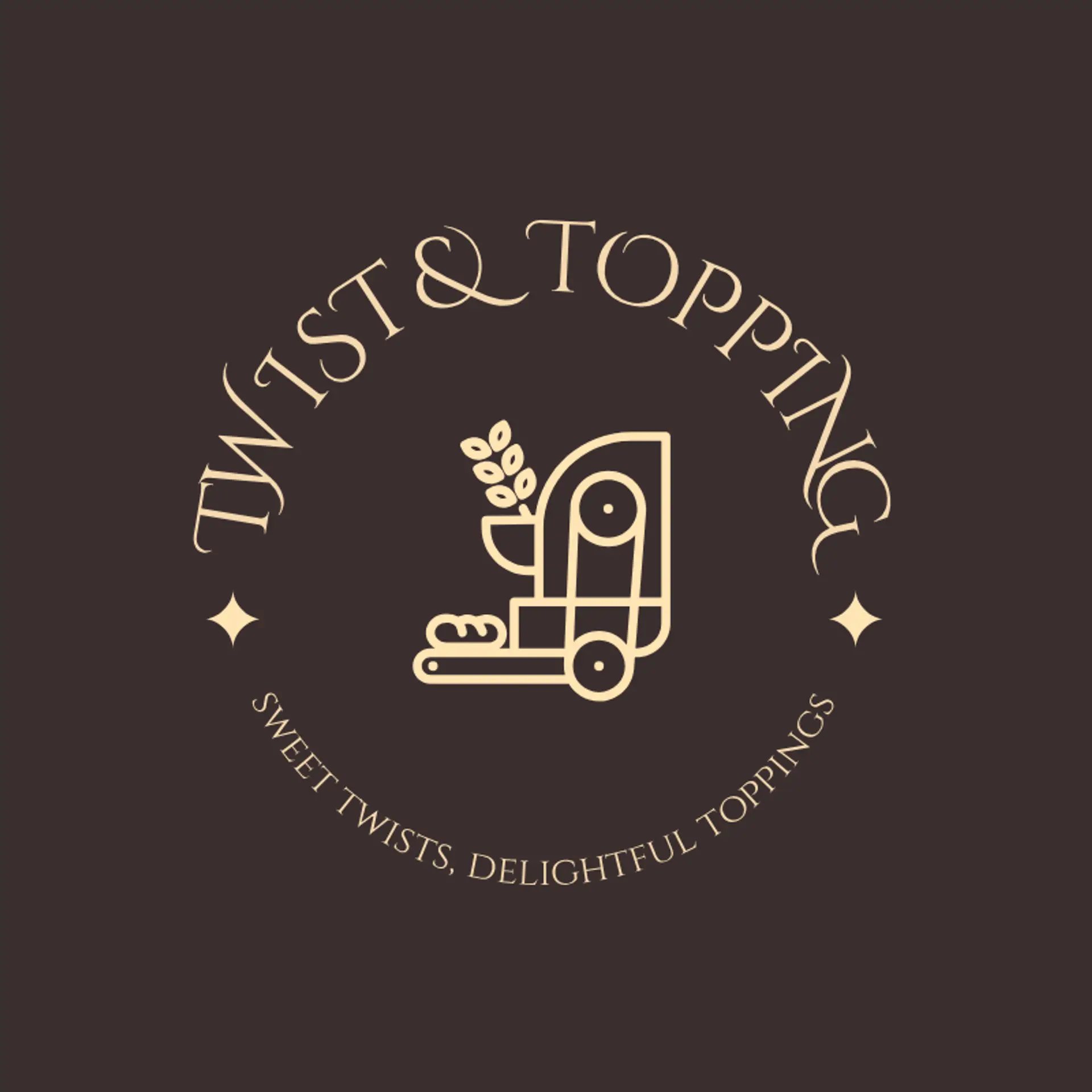 Twist & Topping logo for bakery