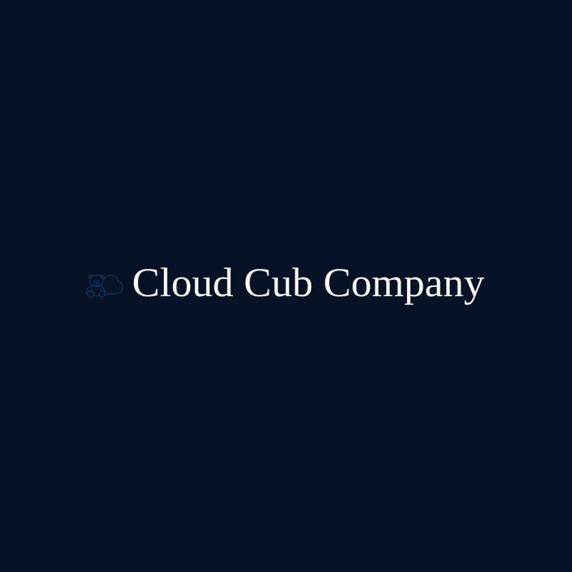 Cloud Cub Company logo for teddy bear