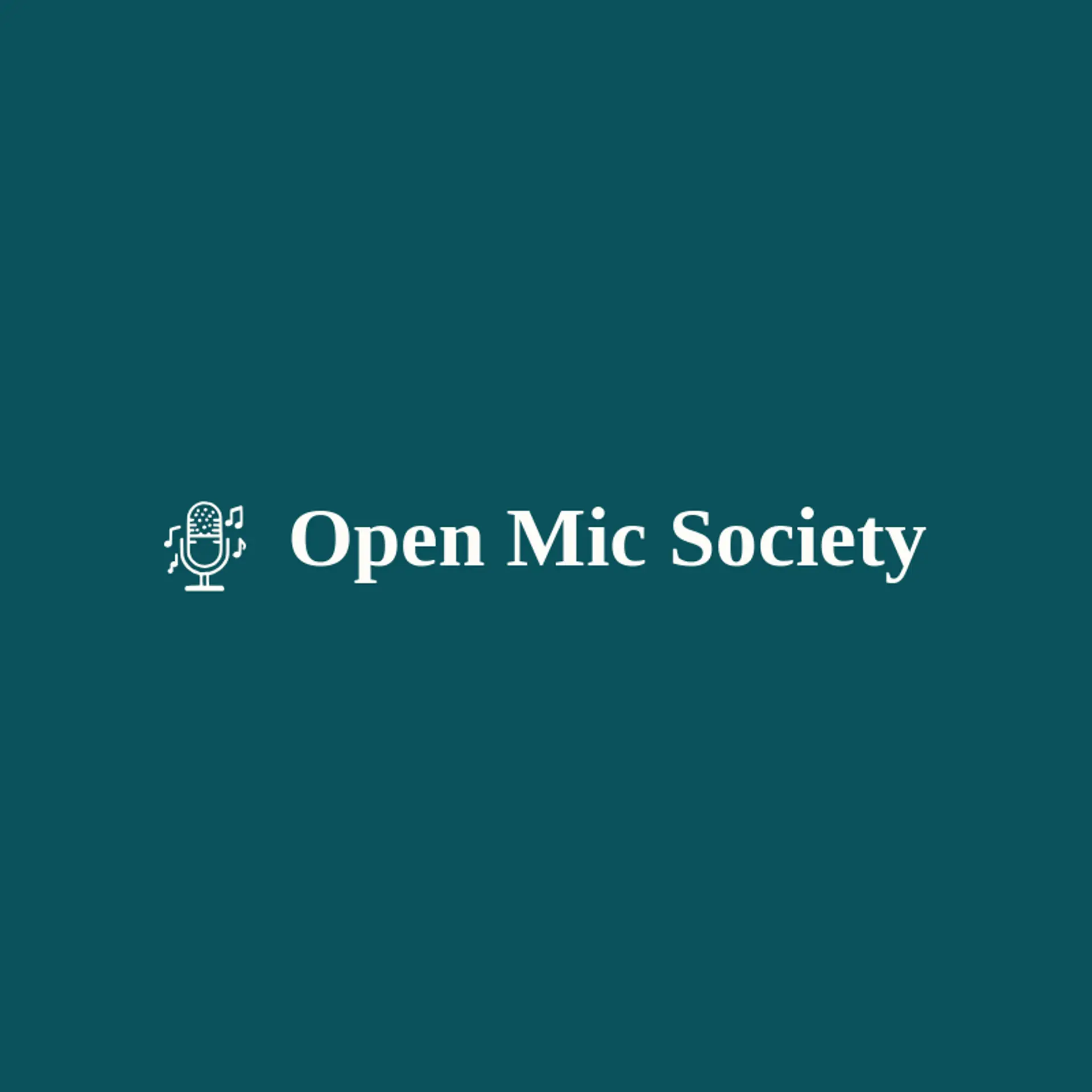 Open Mic Society logo for talk show