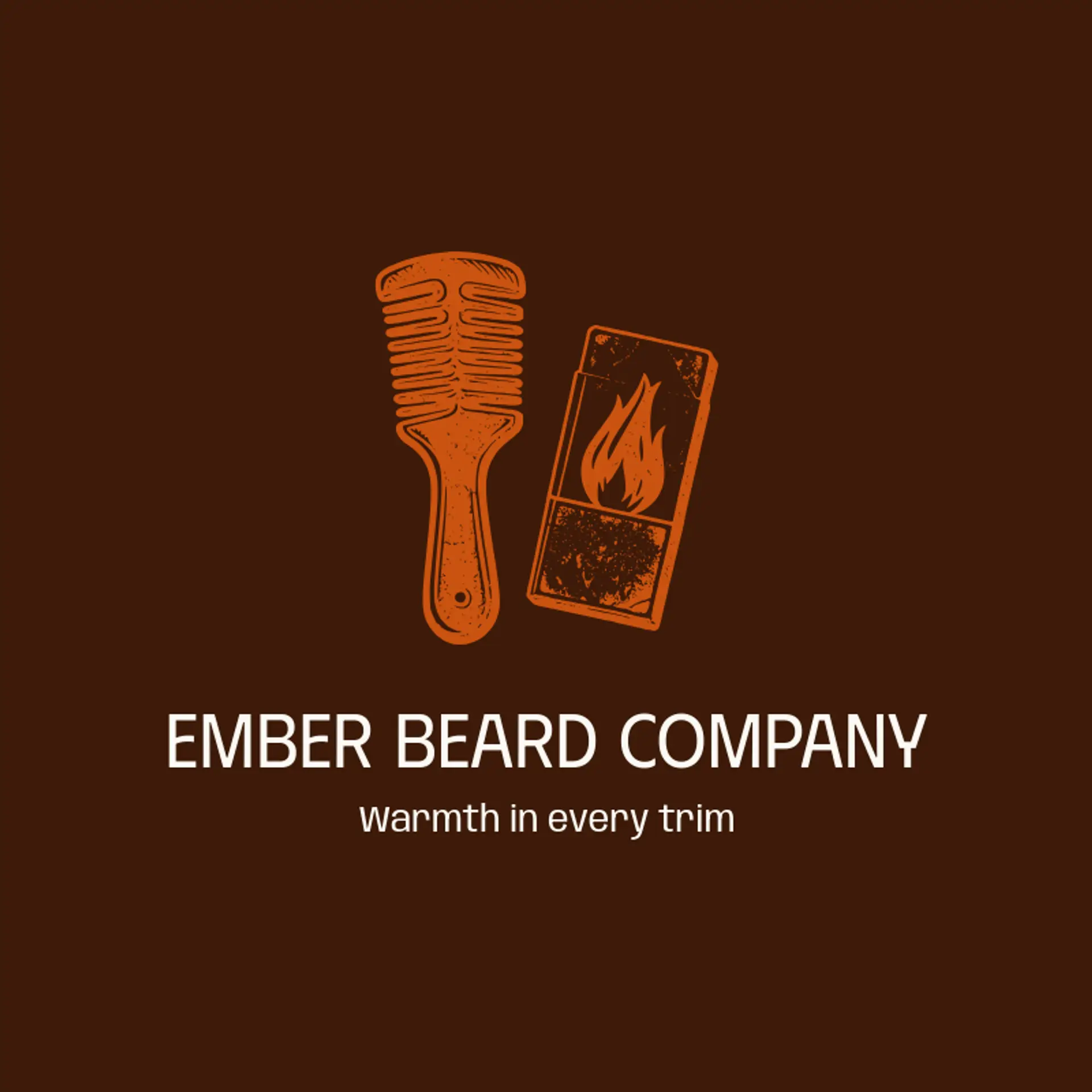 Ember Beard Company logo for men salon