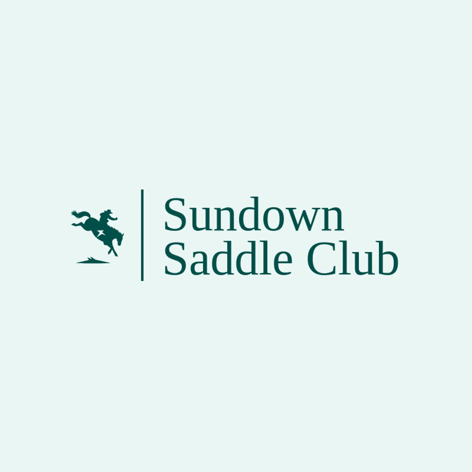 Sundown Saddle Club logo for bronco