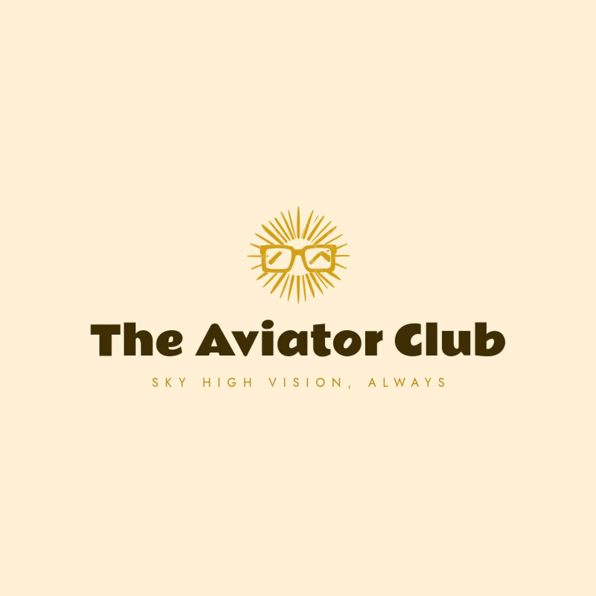 The Aviator Club logo for glasses