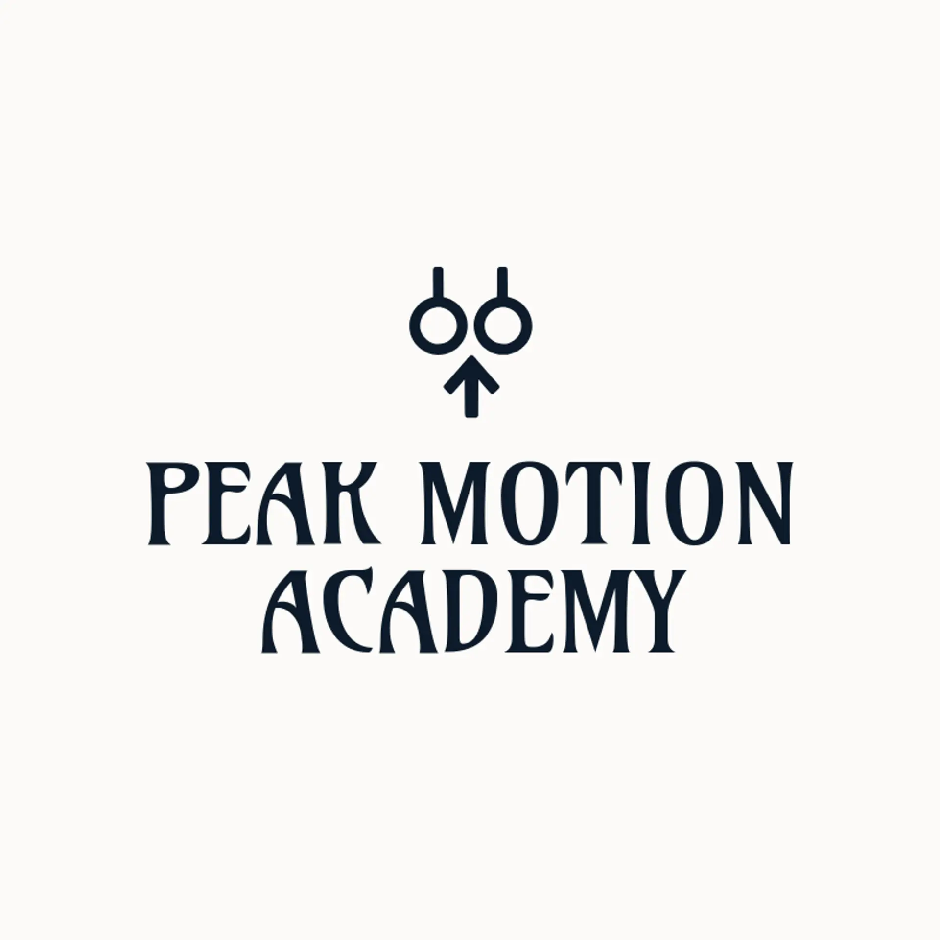 Peak Motion Academy logo for gymnastics