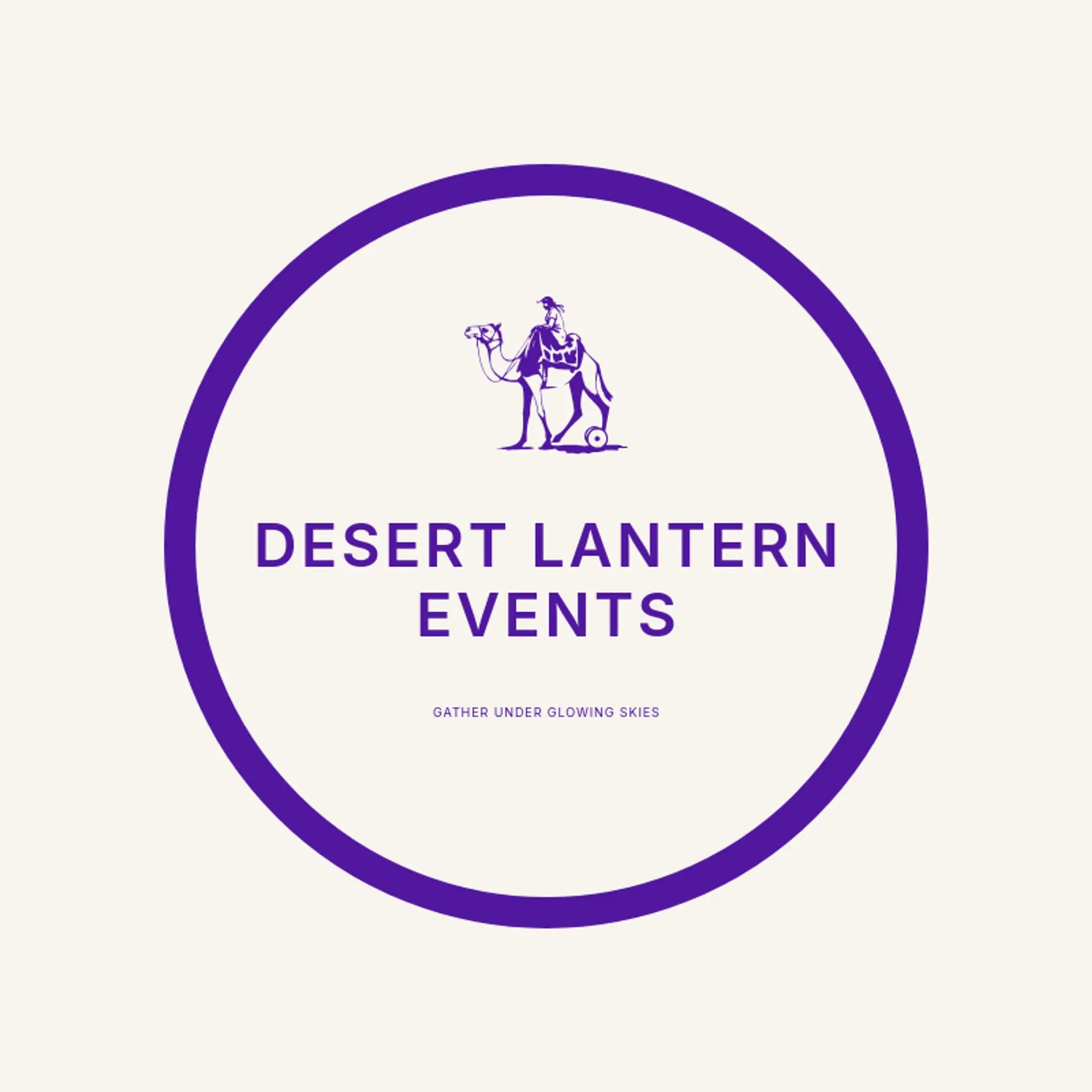 Desert Lantern Events logo for camel