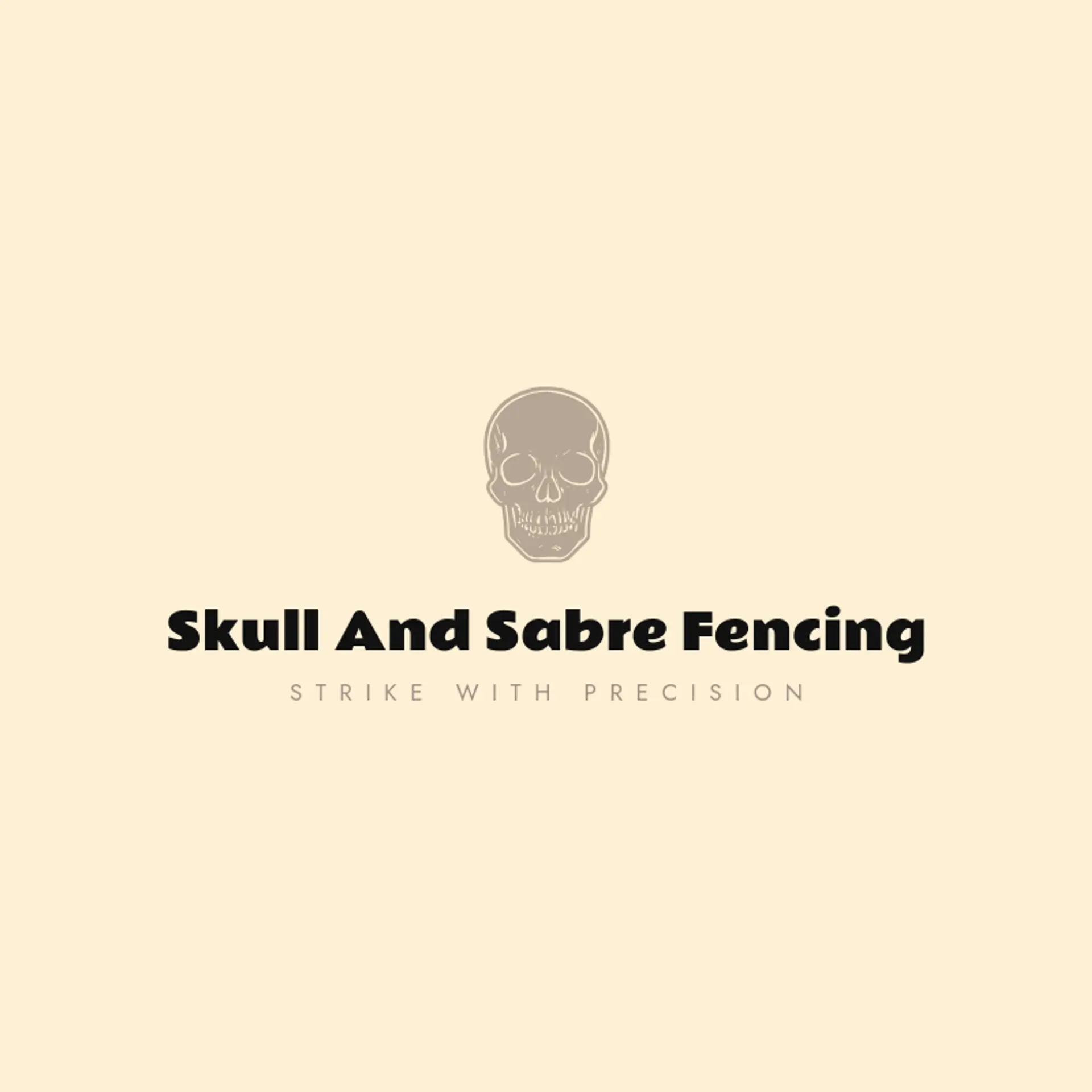 Skull and Sabre Fencing logo for skull