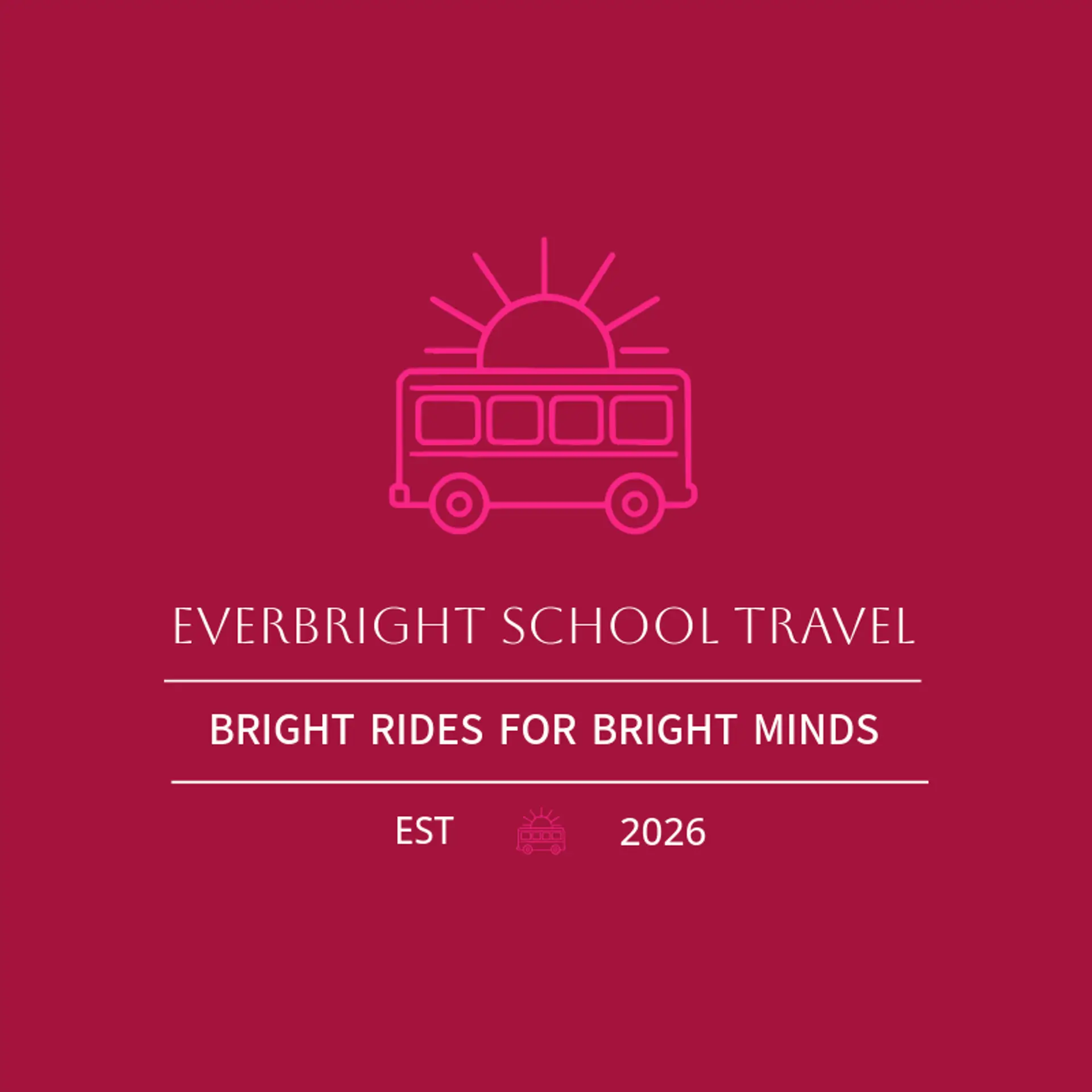 Everbright School Travel logo for school bus