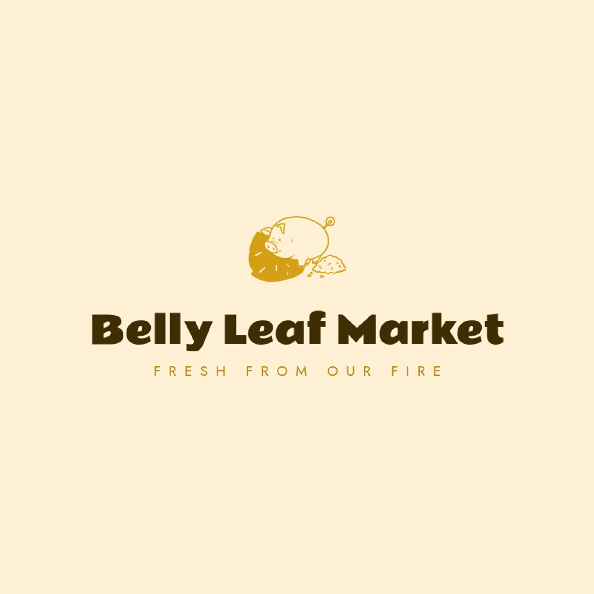 Belly Leaf Market logo for lechon
