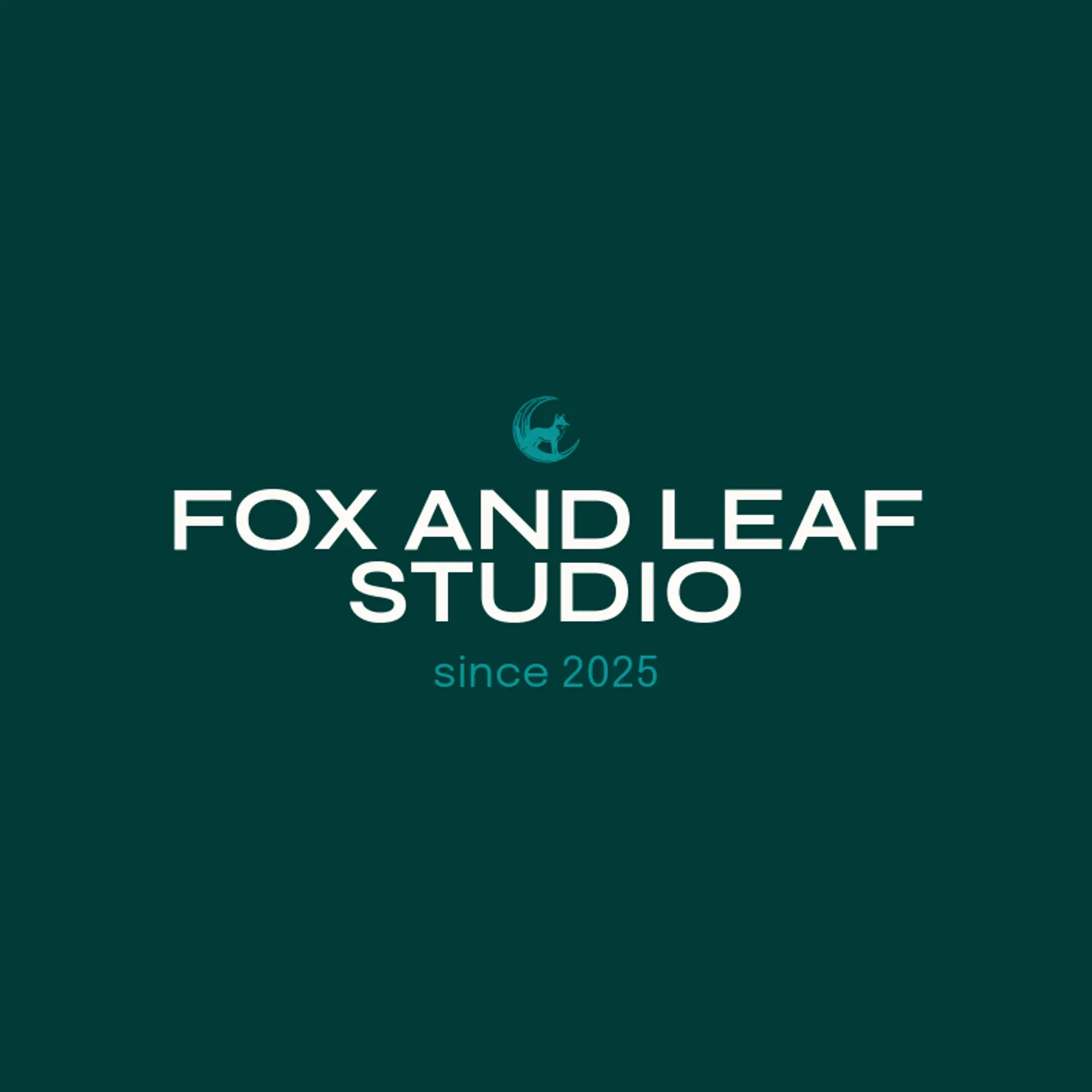 Fox and Leaf Studio logo for negative space