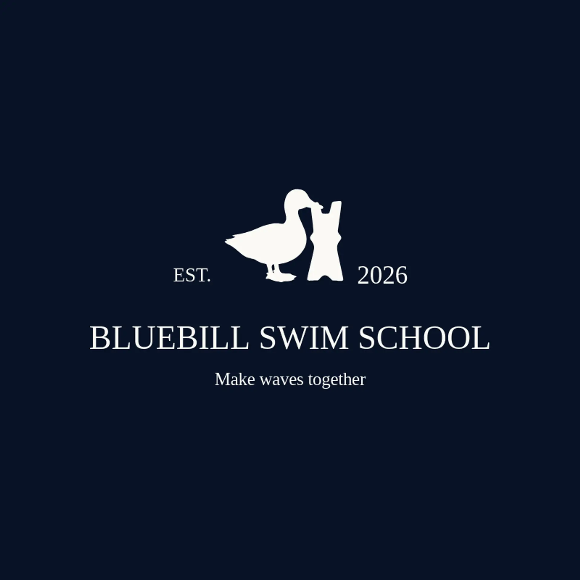 Bluebill Swim School logo for duck