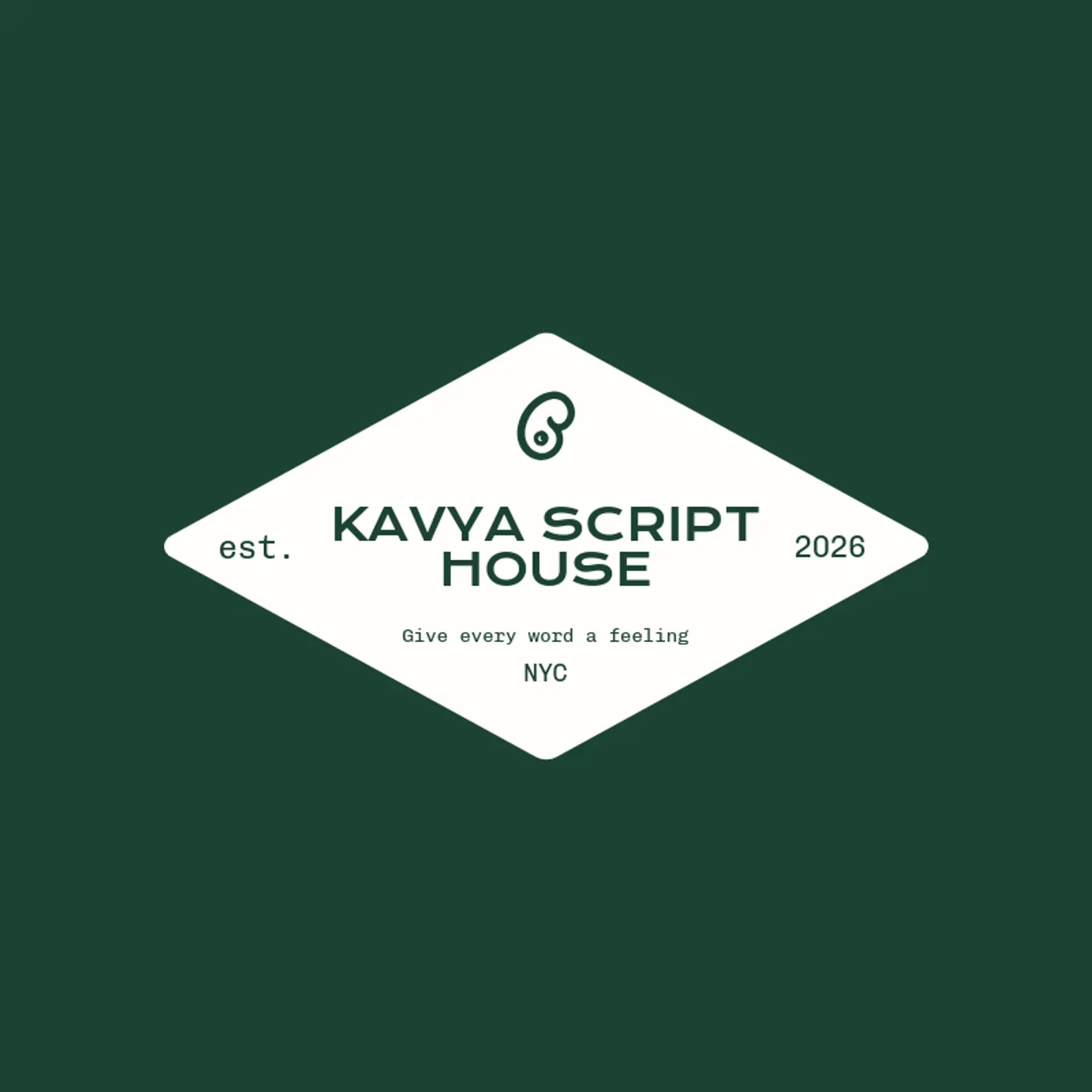 Kavya Script House logo for hindi