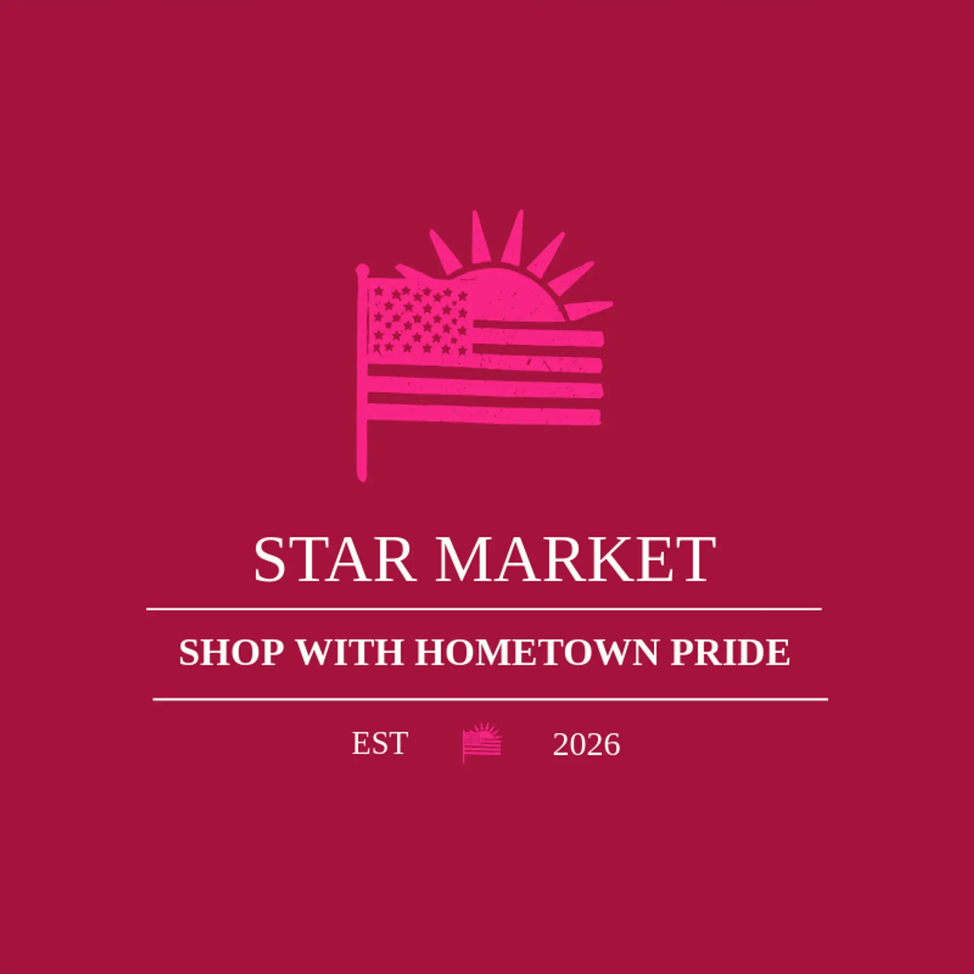 Star Market logo for usa flag