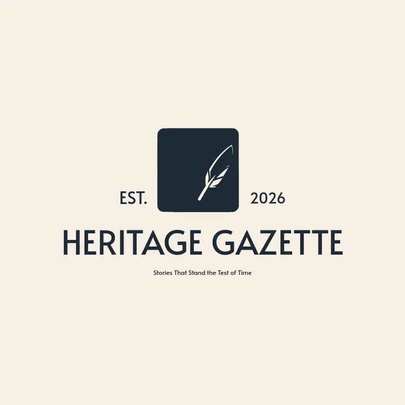 The newsletter name Heritage Gazette as a branded logo with a single color icon