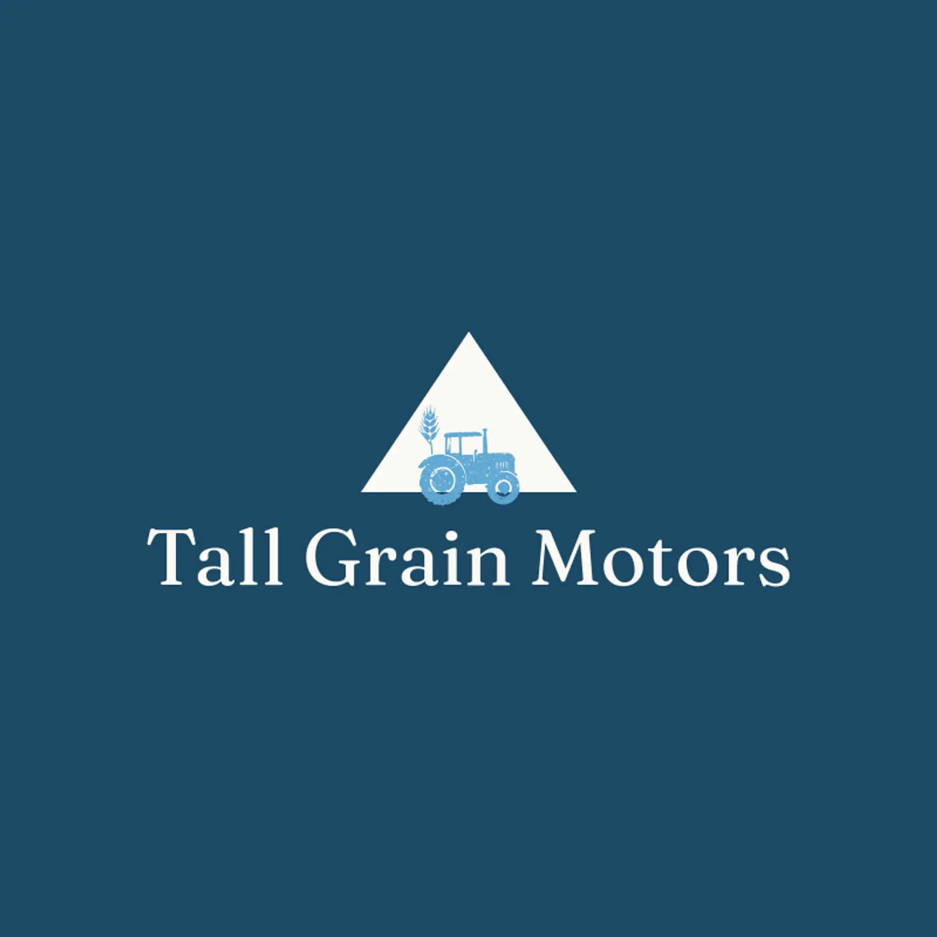 Tall Grain Motors logo for tractor