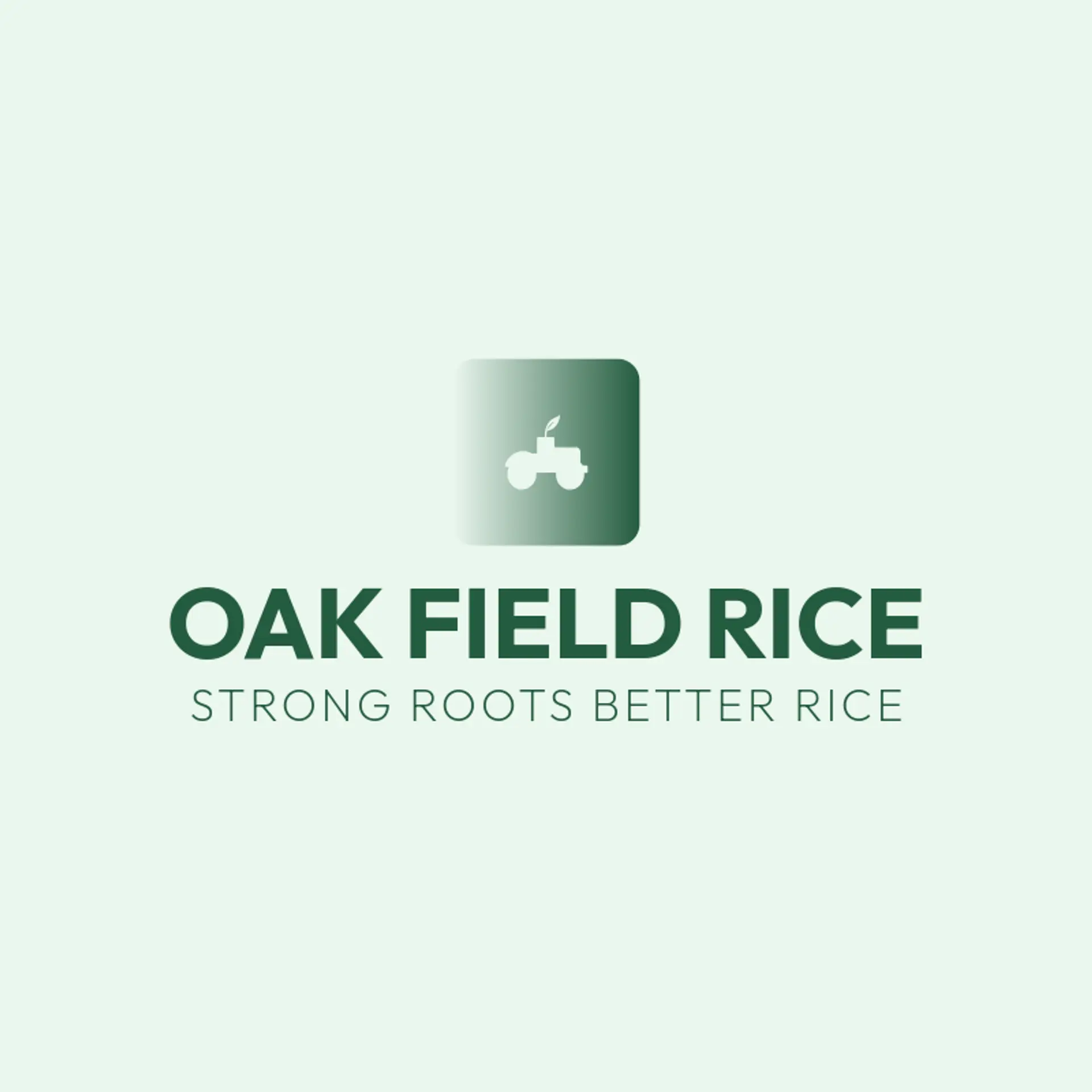 Oak Field Rice logo for rice