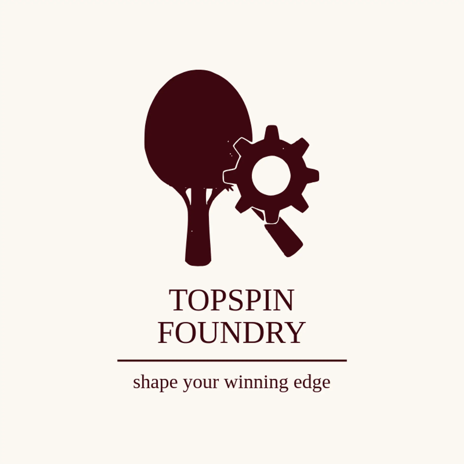 Topspin Foundry logo for ping pong