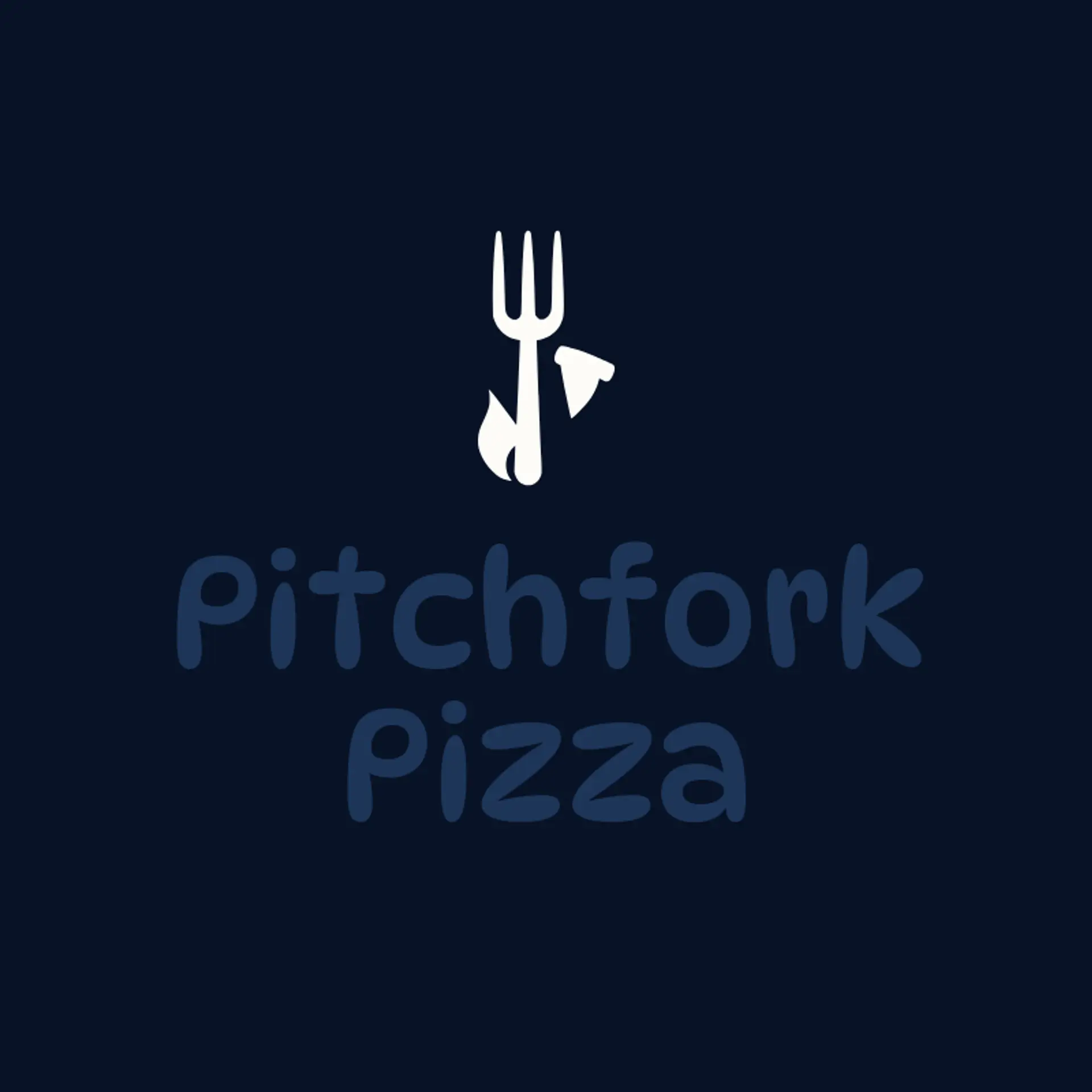 Pitchfork Pizza logo for devil