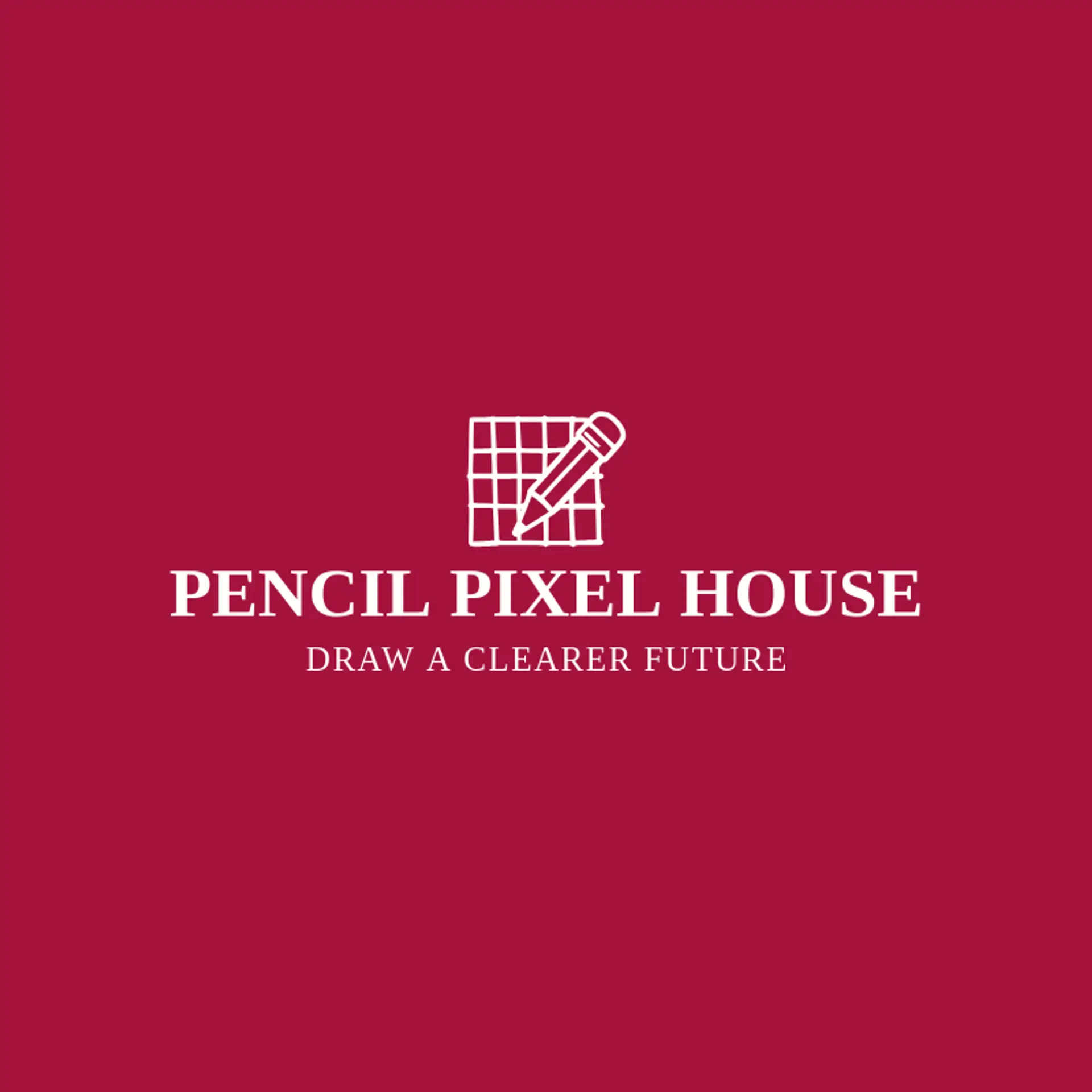 Pencil Pixel House logo for grid