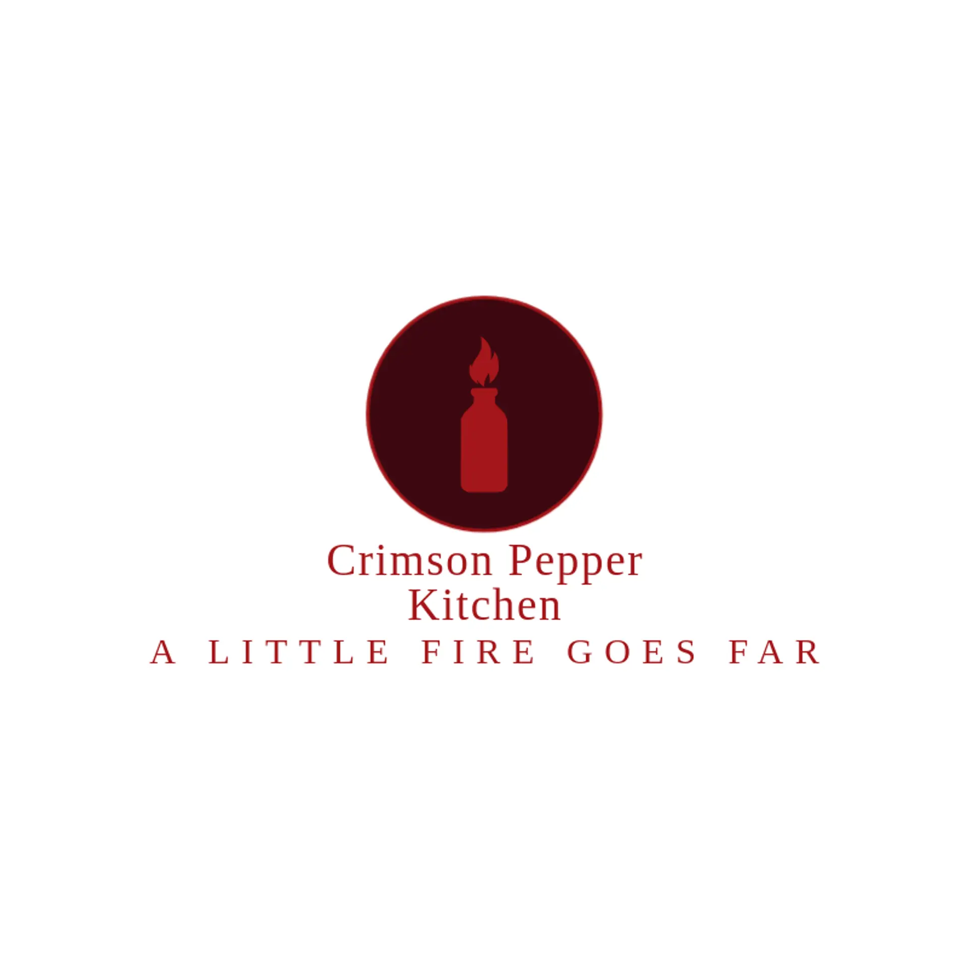 Crimson Pepper Kitchen logo for hot sauce