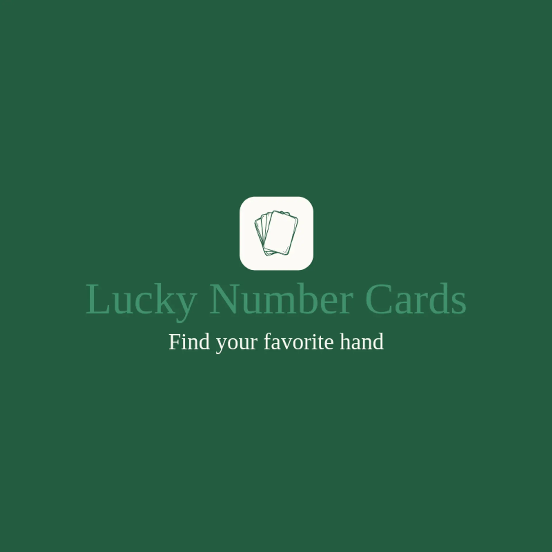 Lucky Number Cards logo for playing cards