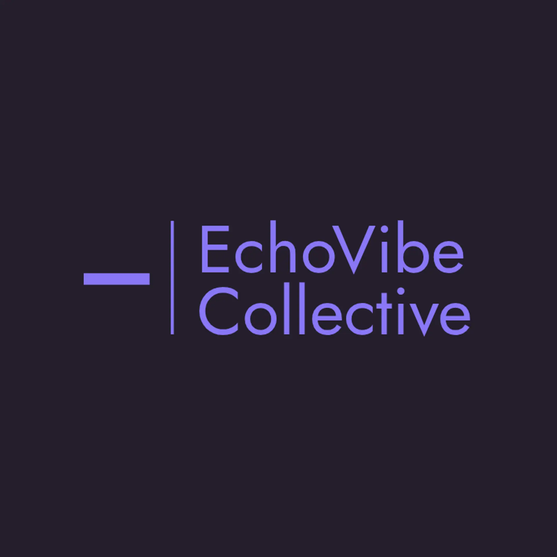 EchoVibe Collective logo for music band