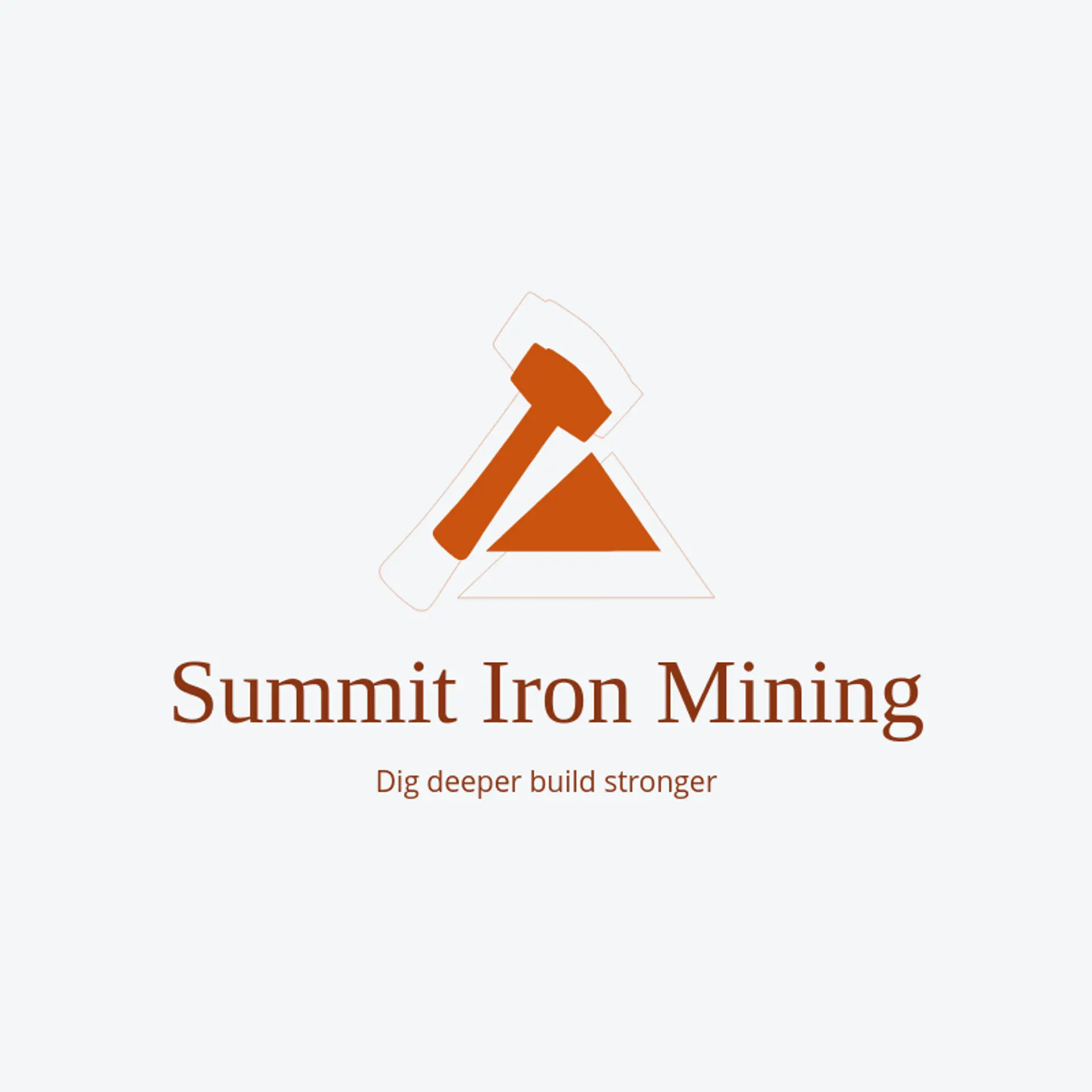 Summit Iron Mining logo for metal