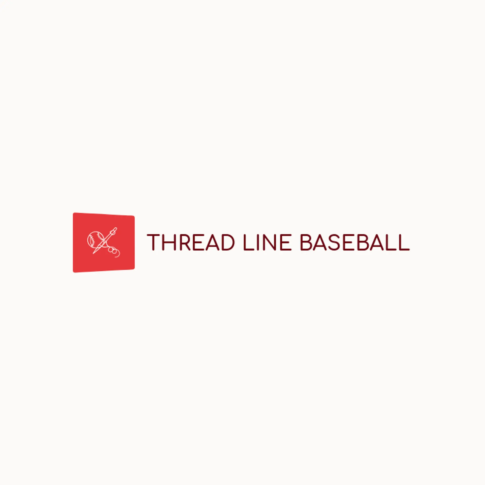 Thread Line Baseball logo for baseball hat