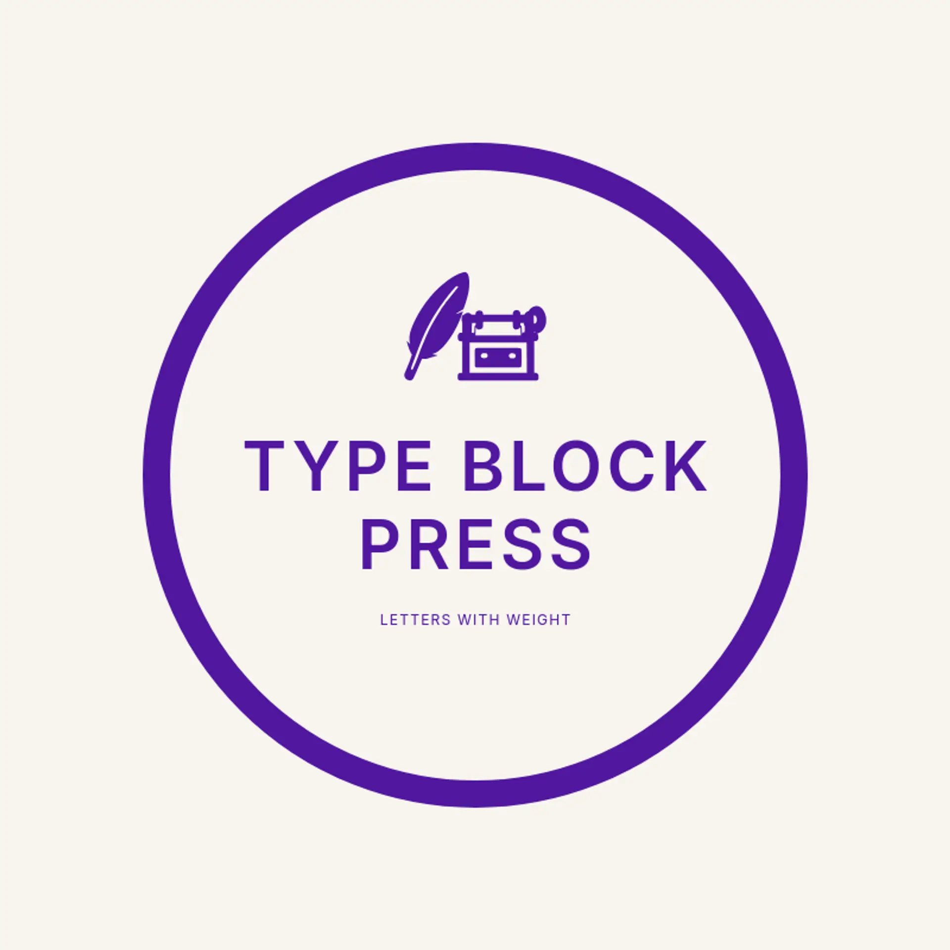 Type Block Press logo for printing press