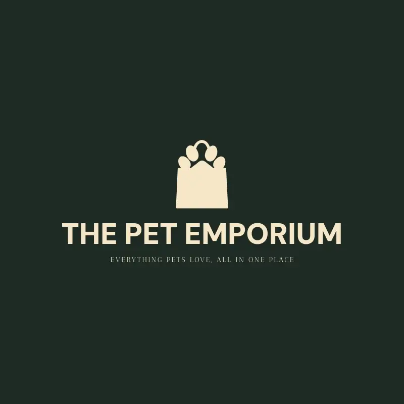 The pet business name The Pet Emporium as a branded logo with a single color icon