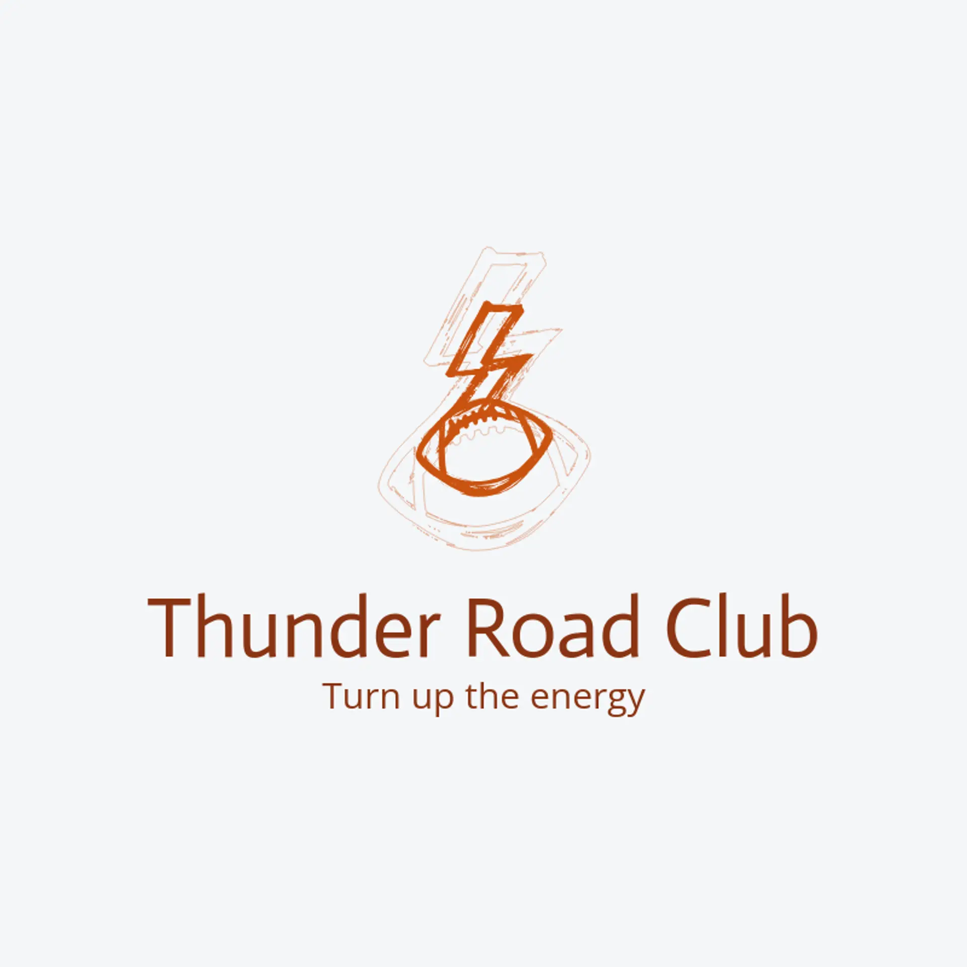 Thunder Road Club logo for football team