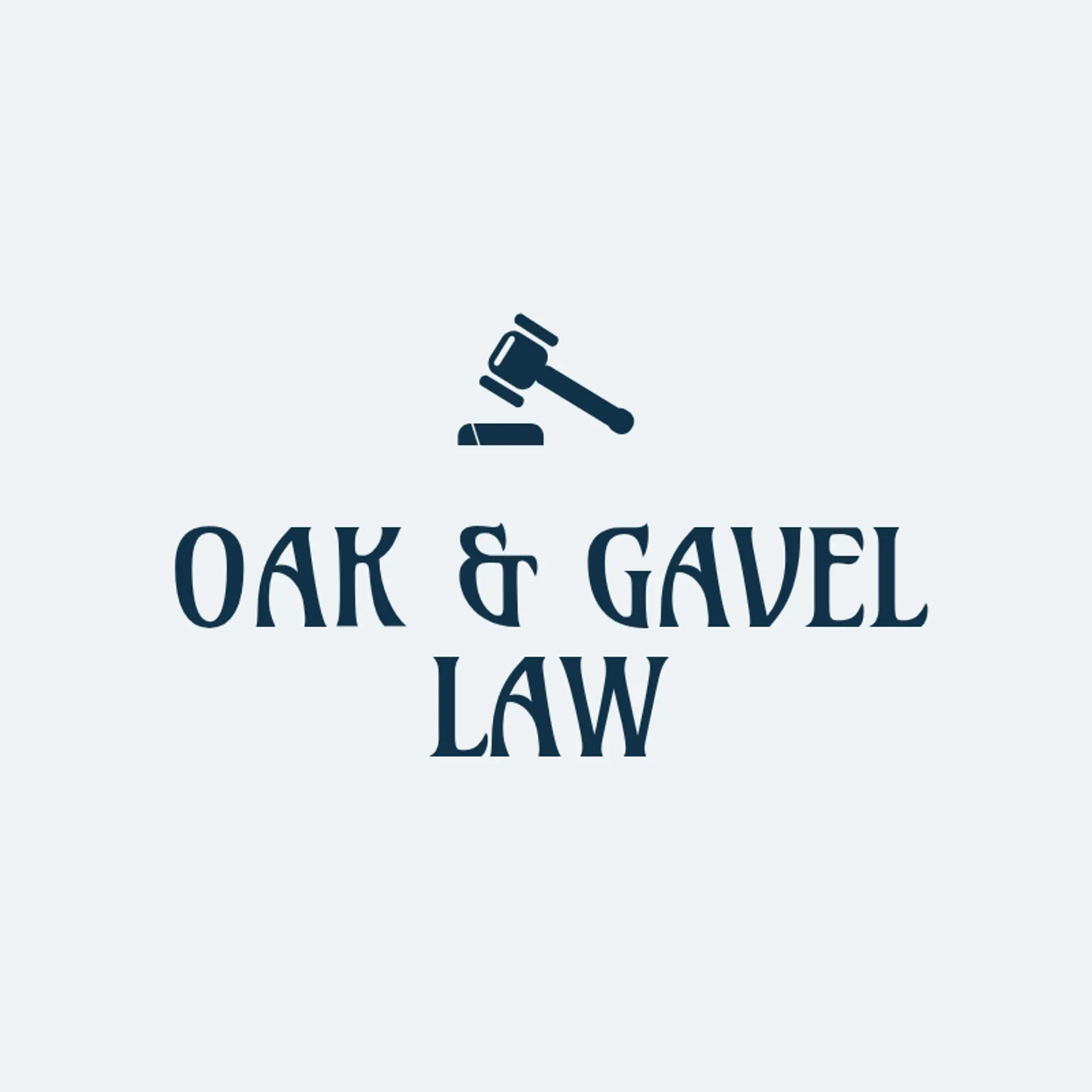 Oak & Gavel Law logo for law