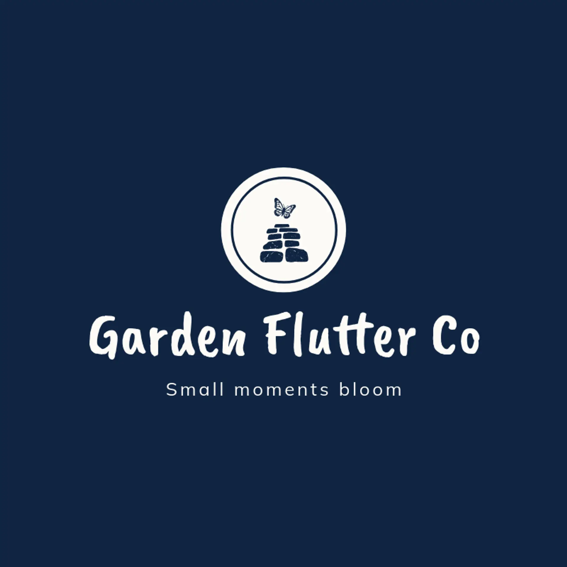 Garden Flutter Co logo for butterfly