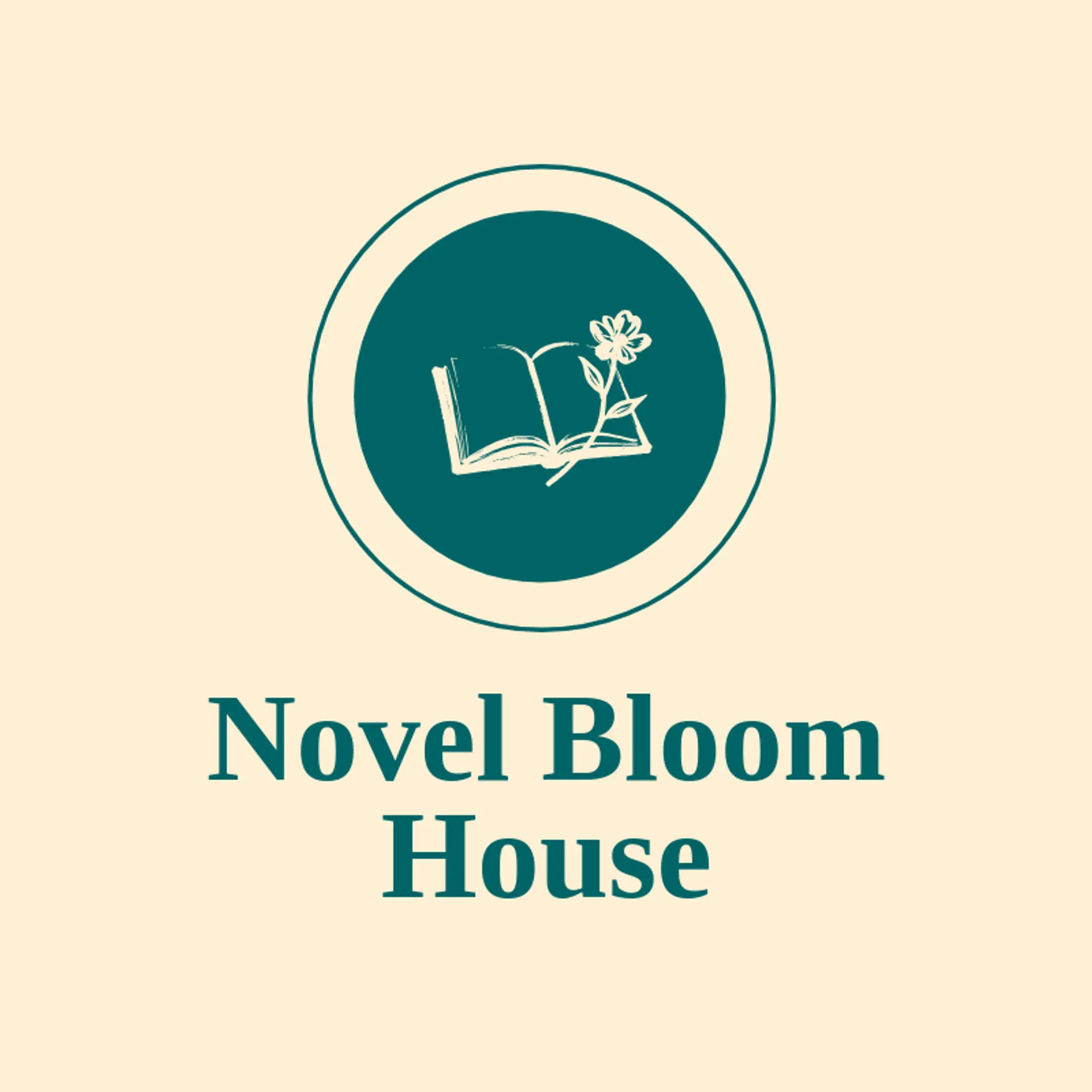 Novel Bloom House logo for publishing