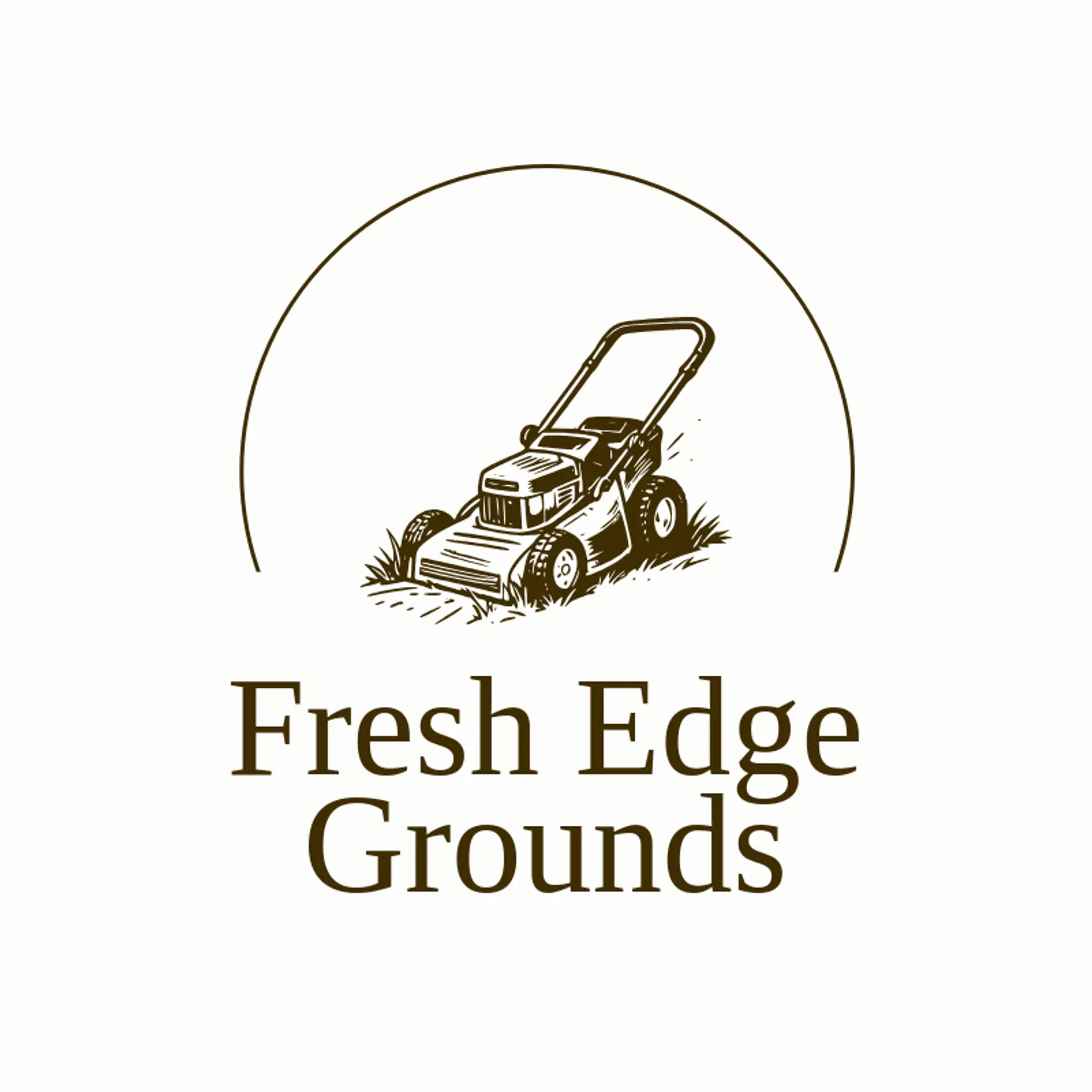 Fresh Edge Grounds logo for lawn mowing