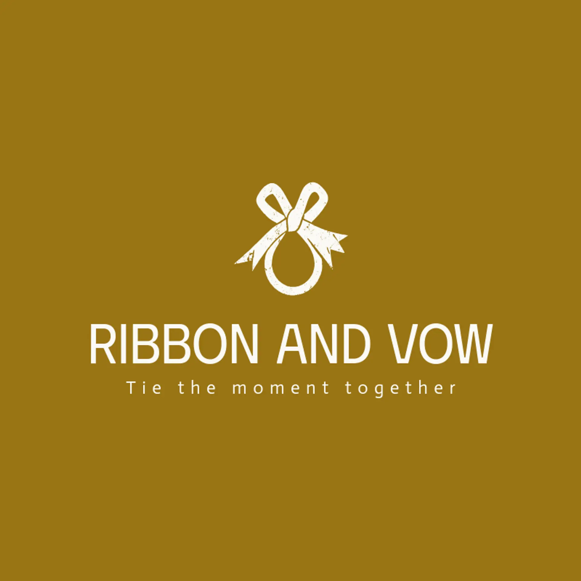 Ribbon And Vow logo for engagement