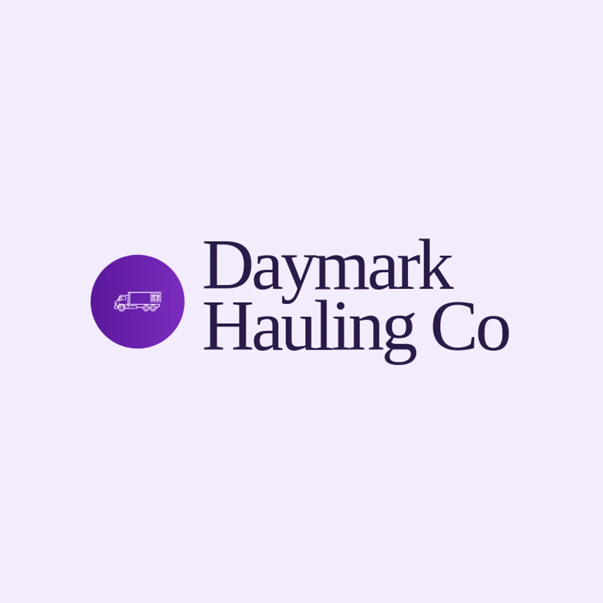 Daymark Hauling Co logo for hauling