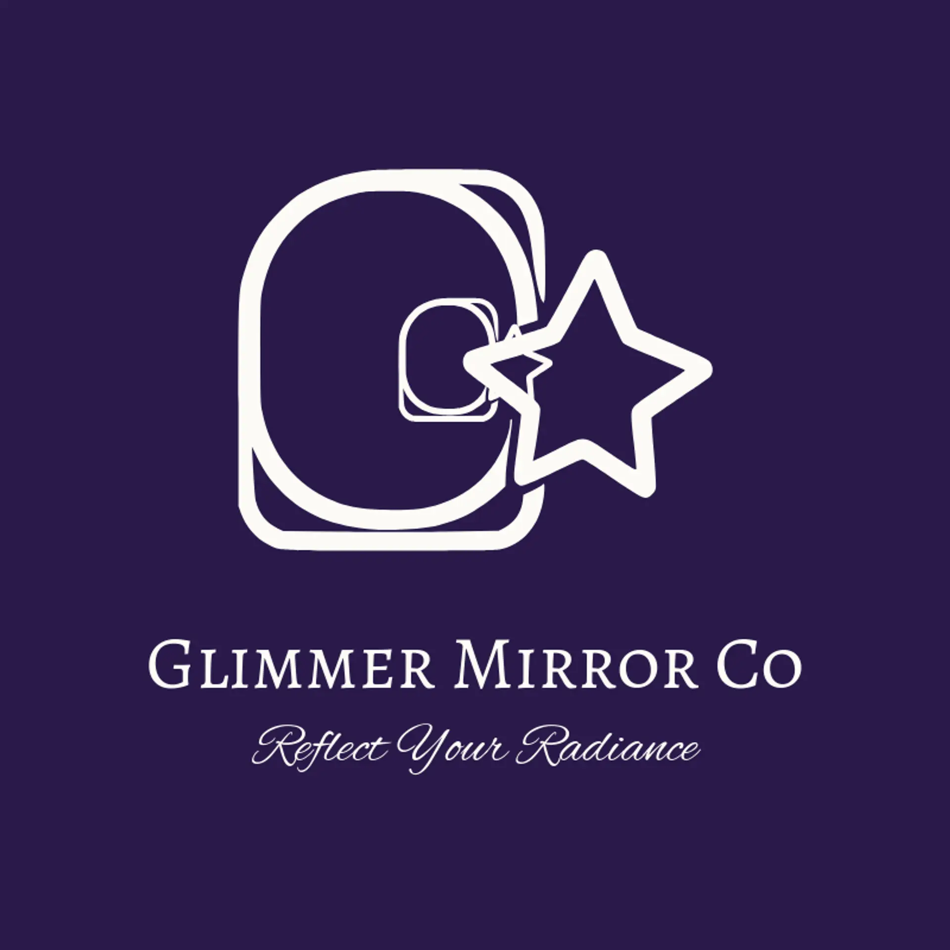 Glimmer Mirror Co logo for makeup