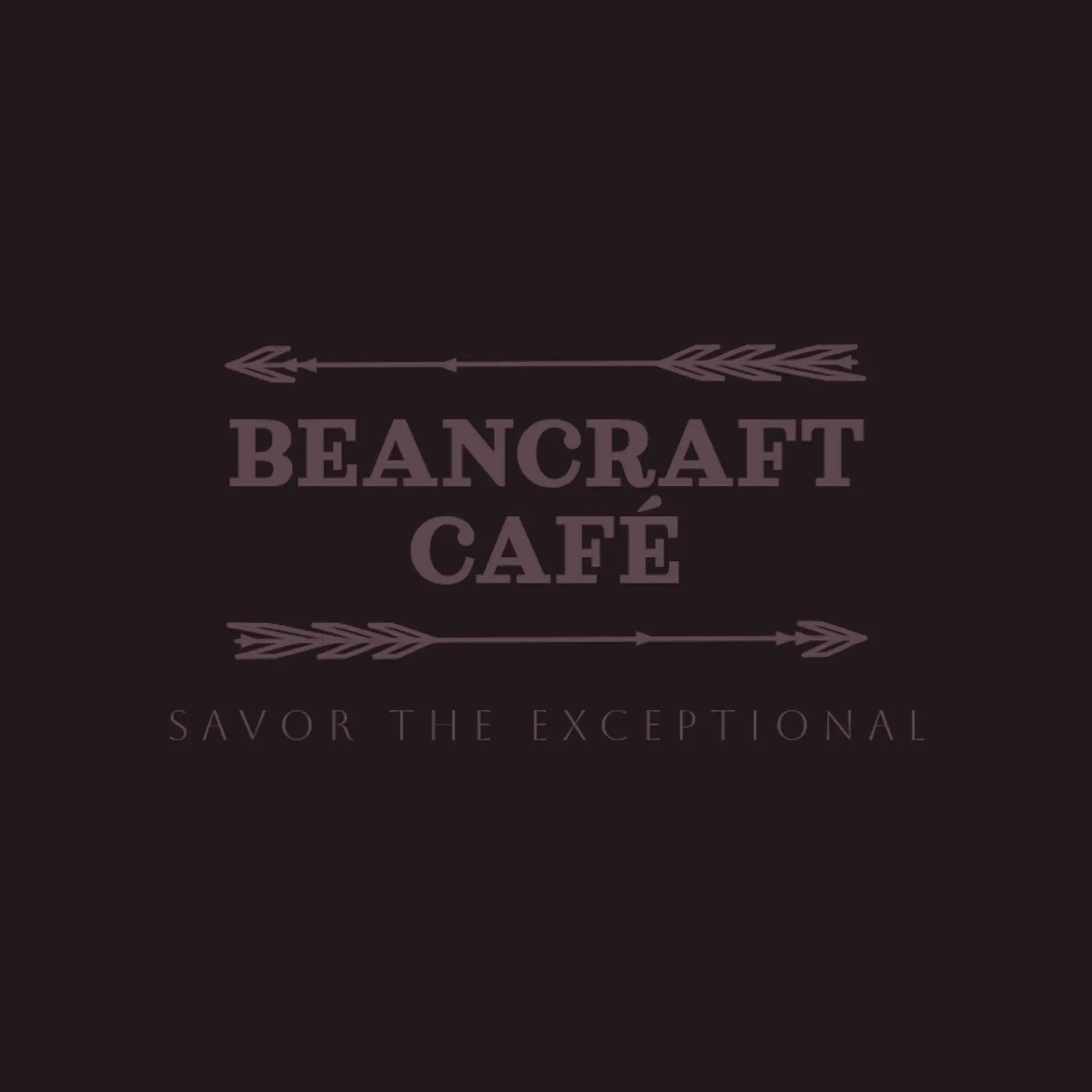 BeanCraft Café logo for unique cafe