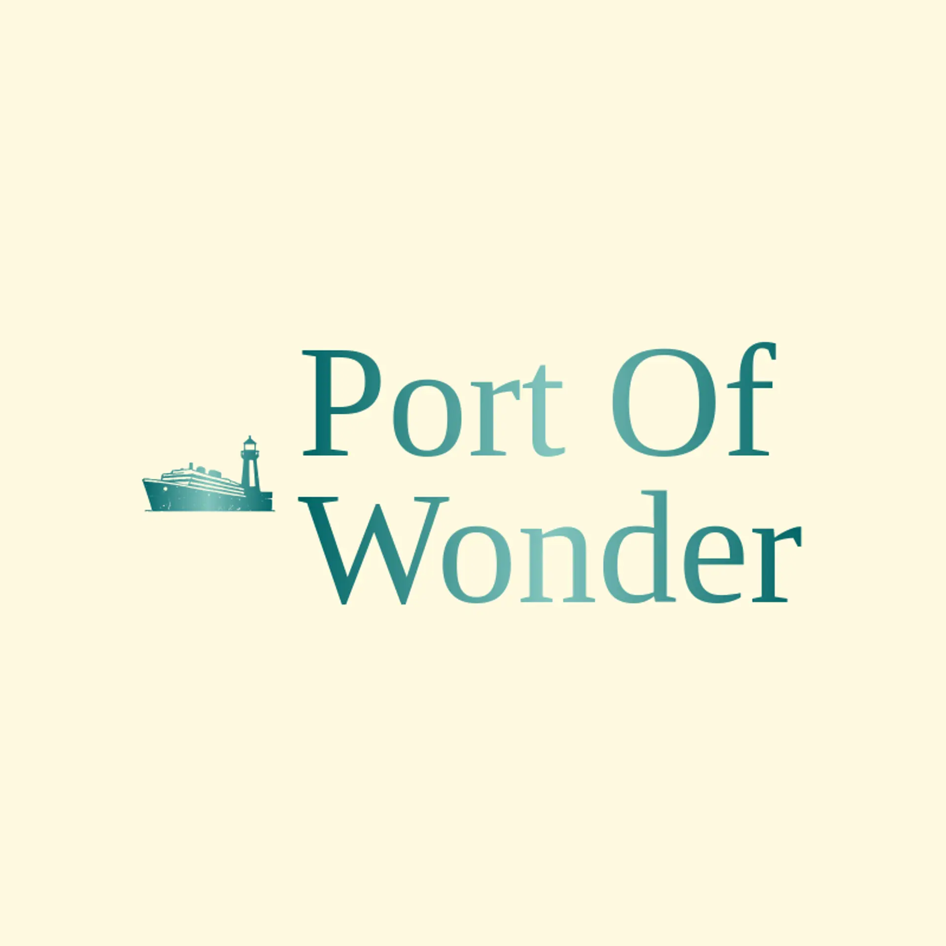 Port of Wonder logo for cruise ship