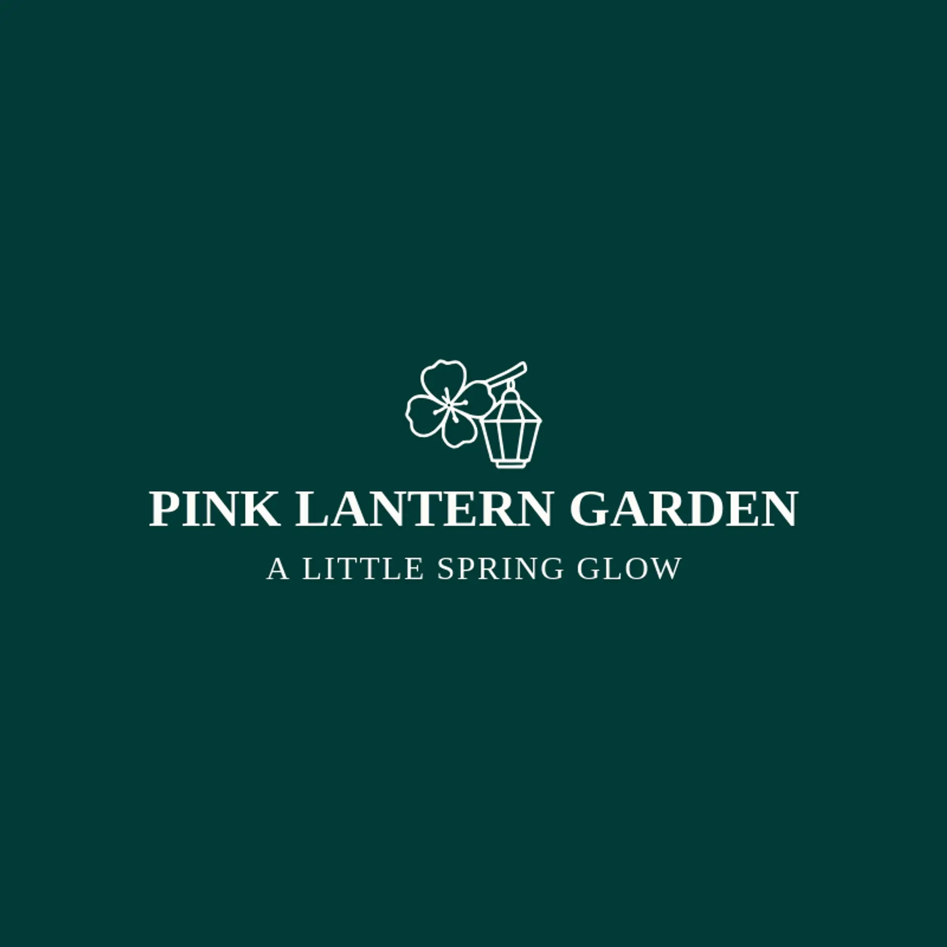 Pink Lantern Garden logo for cherry blossom
