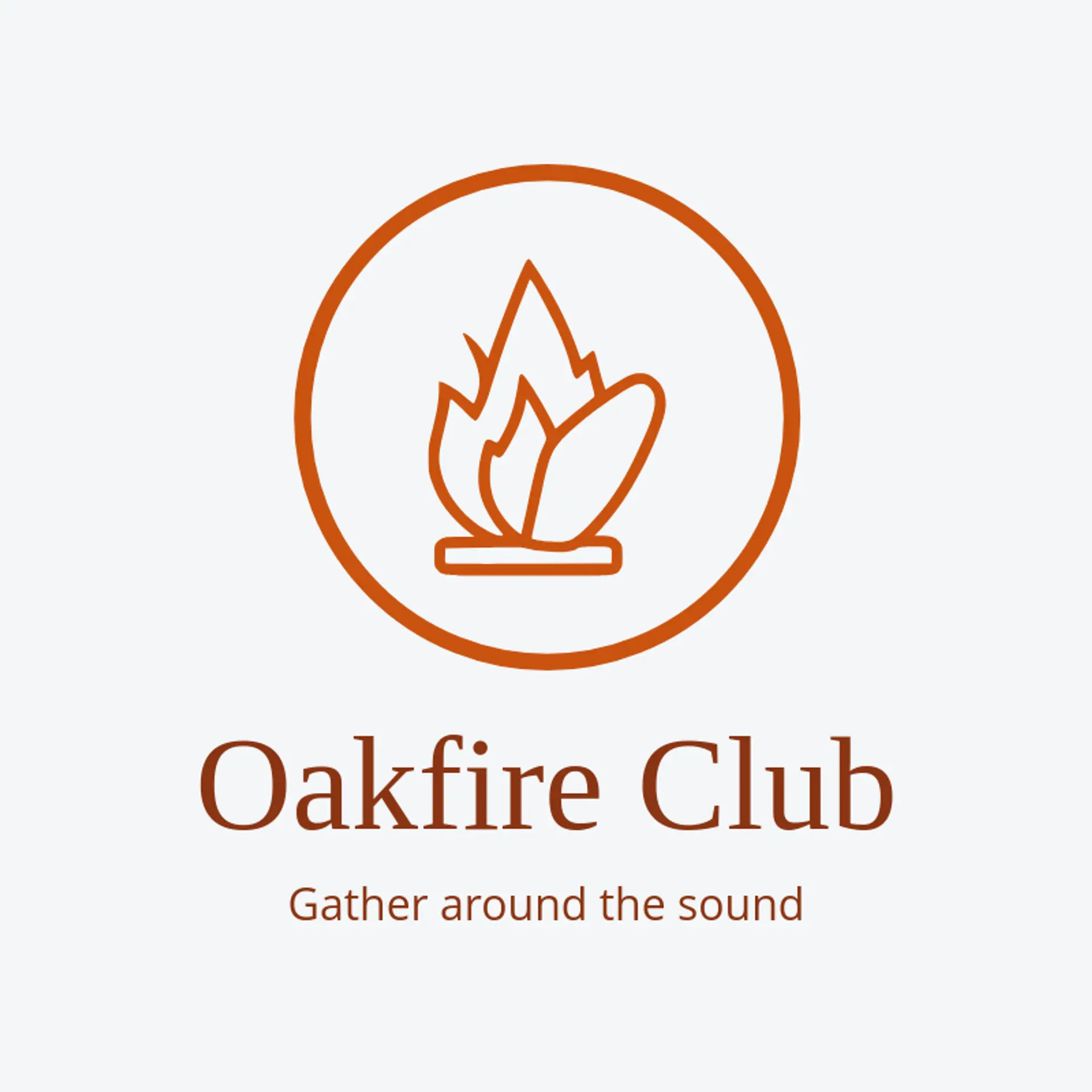 Oakfire Club logo for rock music