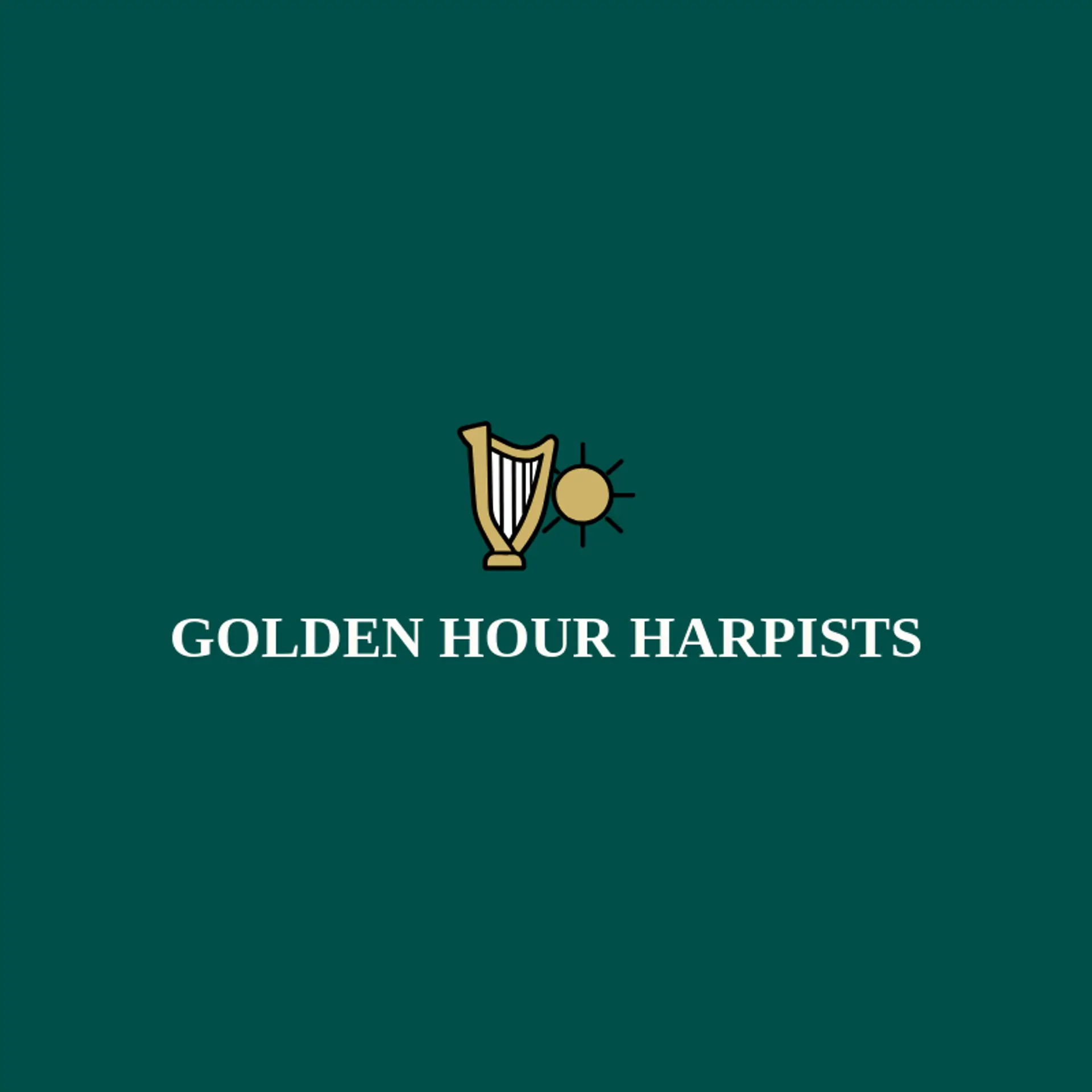 Golden Hour Harpists logo for harp