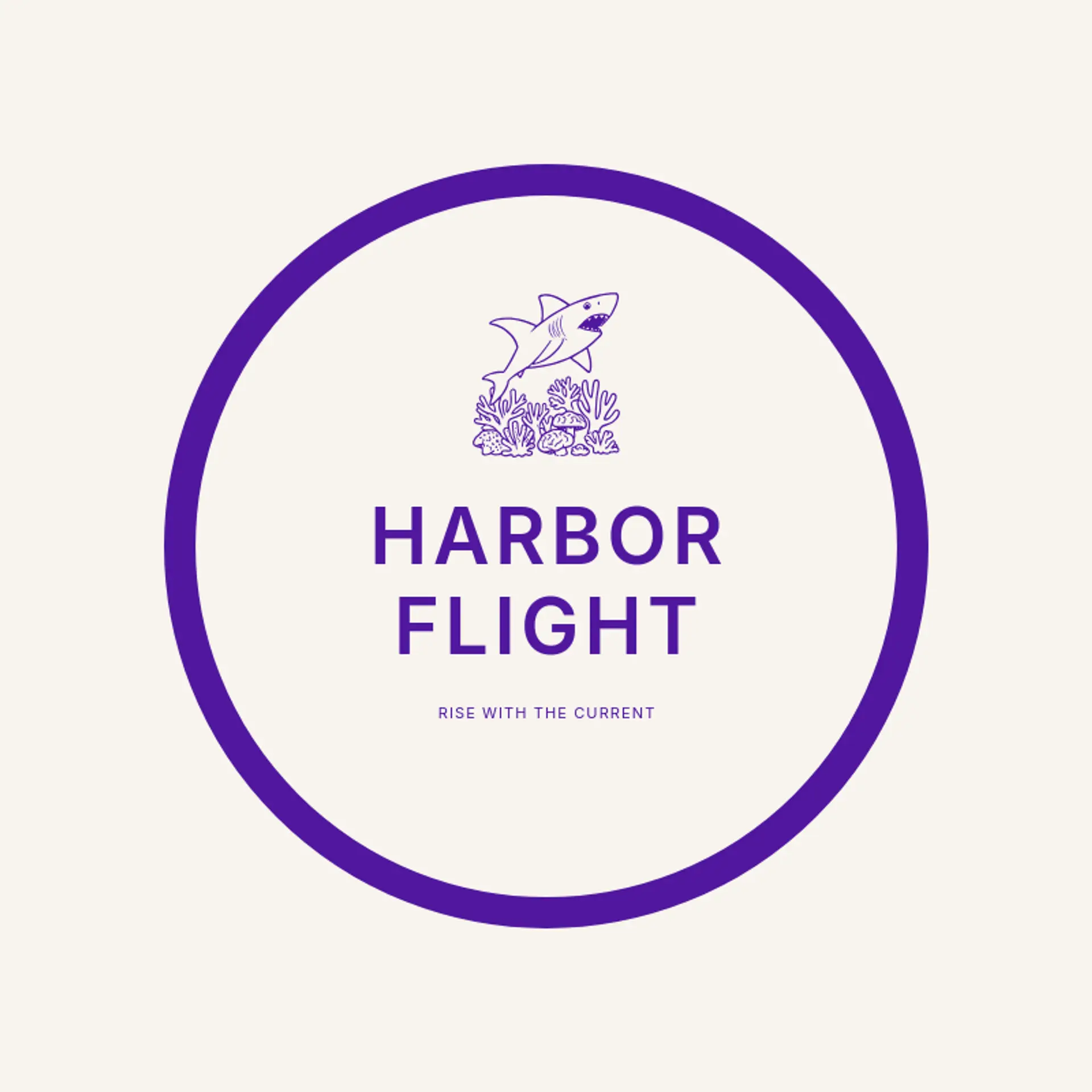 Harbor Flight logo for shark