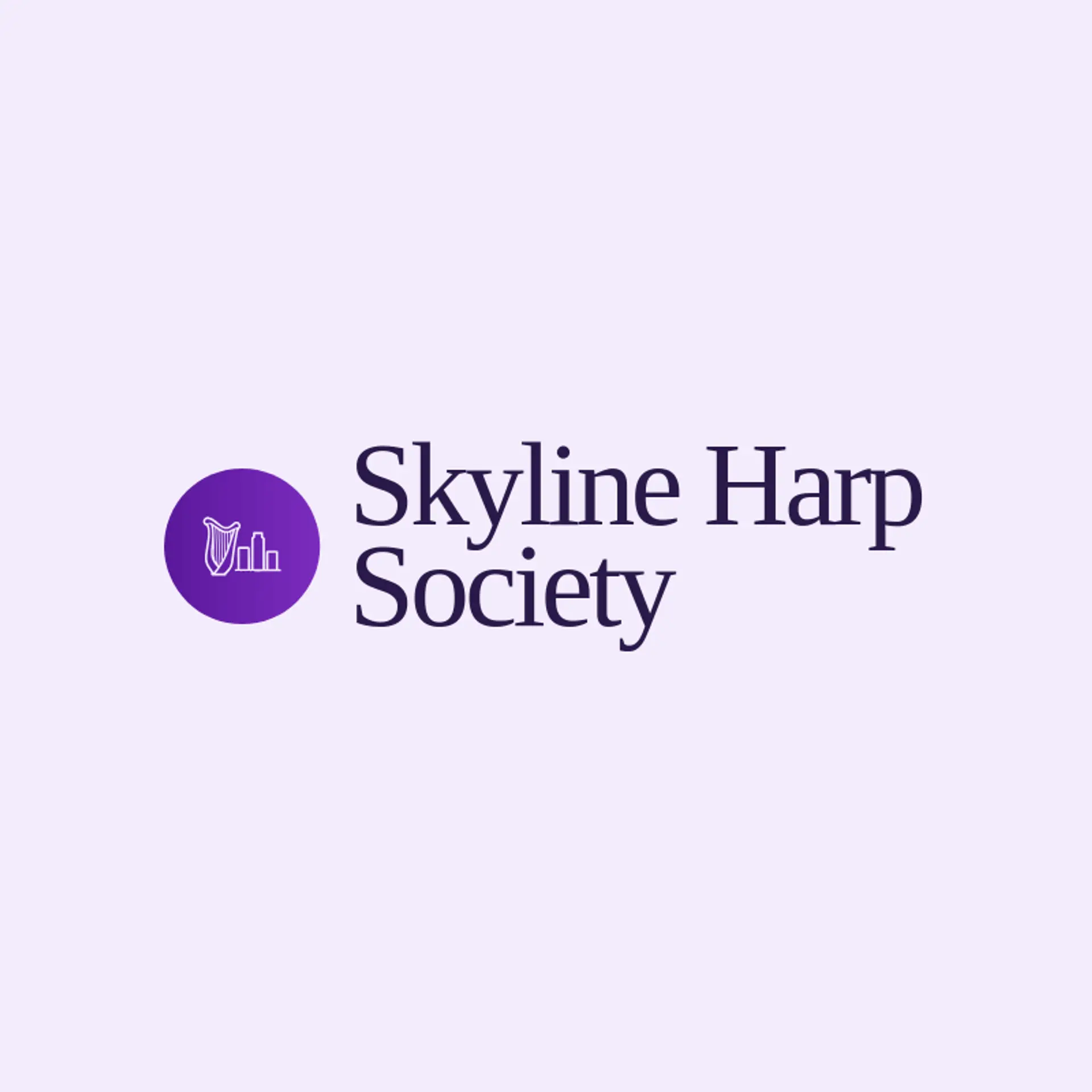 Skyline Harp Society logo for harp