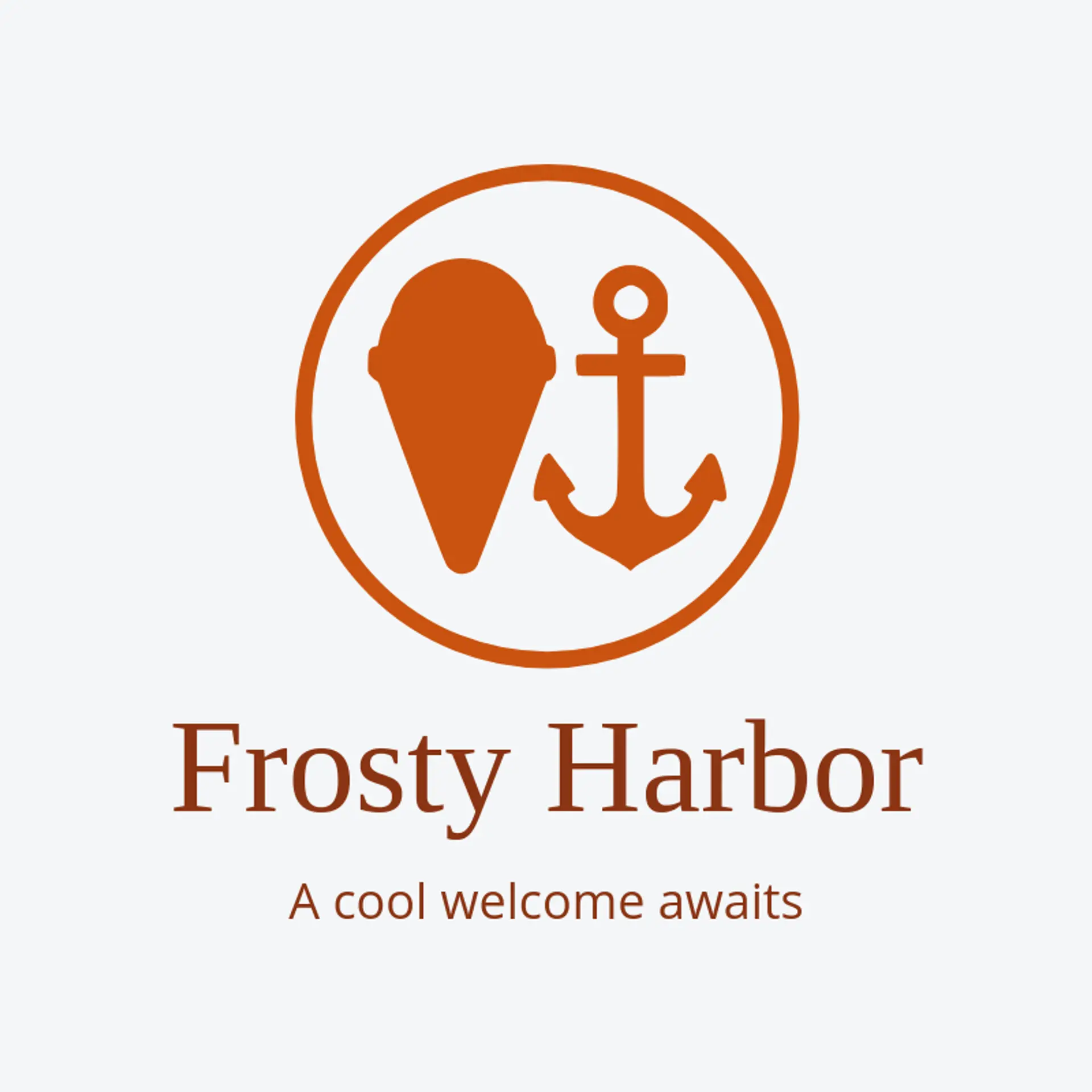 Frosty Harbor logo for snow cone