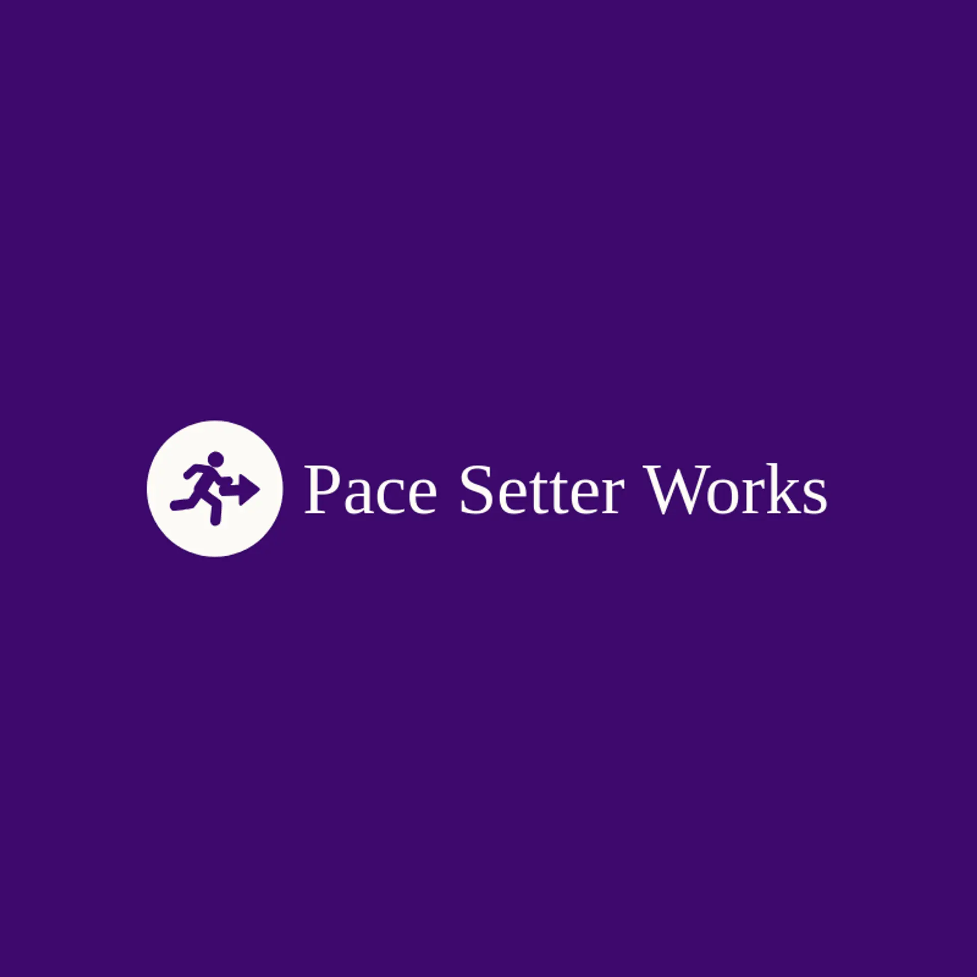 Pace Setter Works logo for runner