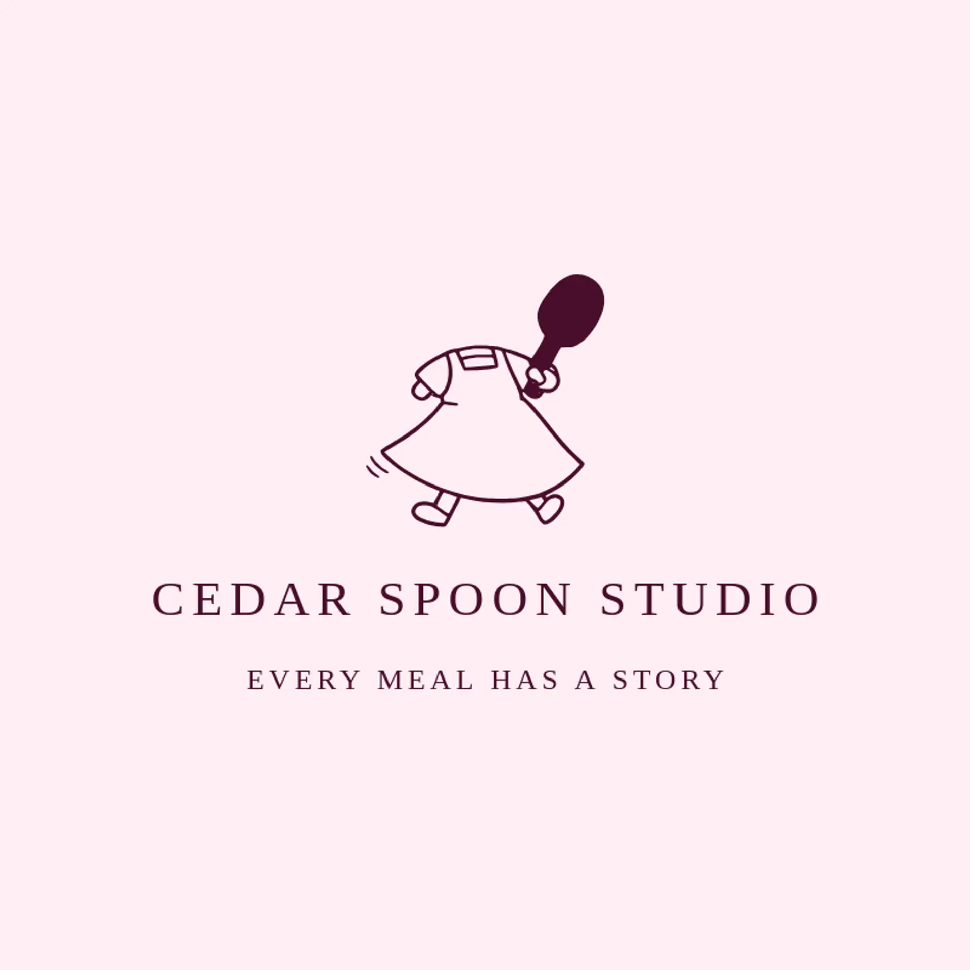 Cedar Spoon Studio logo for apron